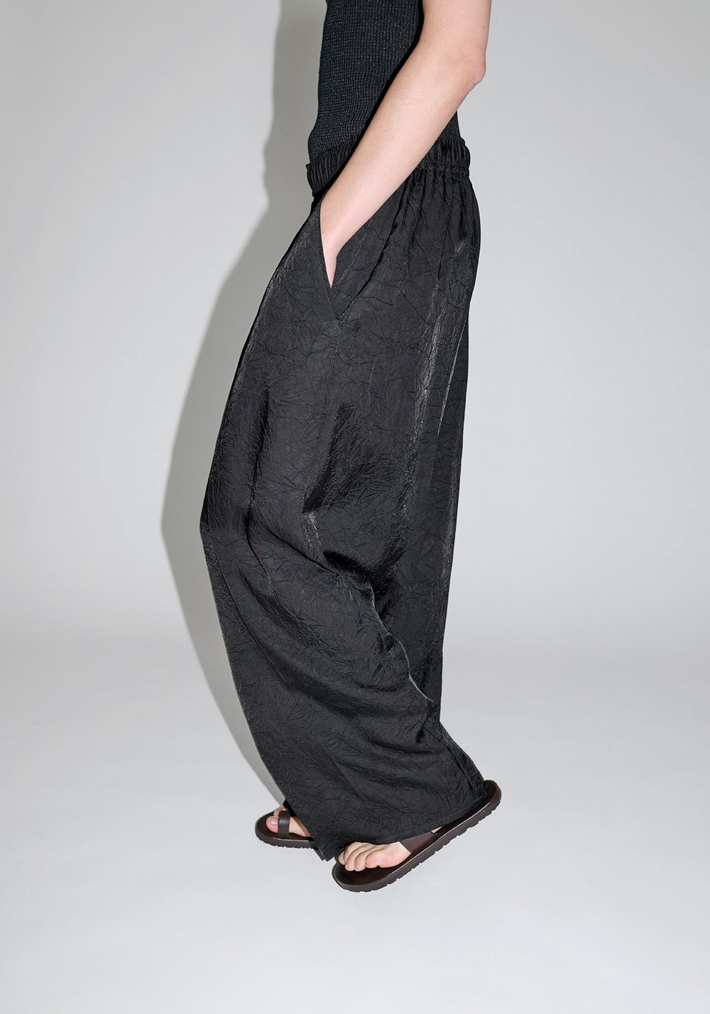 Cristaseya Oversized Pajama Pants in Black