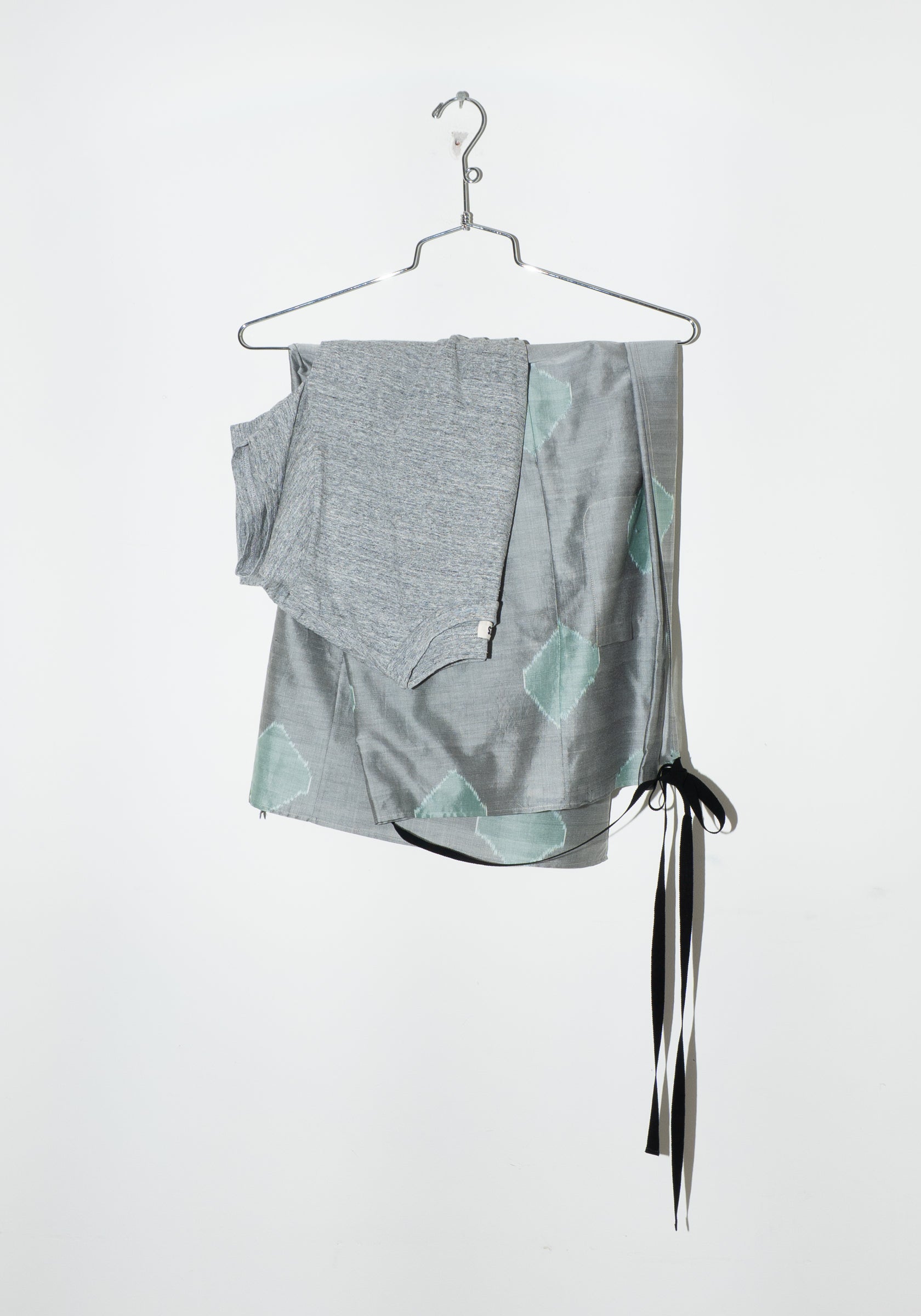Cristaseya Pareo Skirt in Grey Green Polka Dot