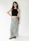 Cristaseya Pareo Skirt in Grey Green Polka Dot