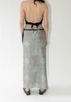 Cristaseya Pareo Skirt in Grey Green Polka Dot