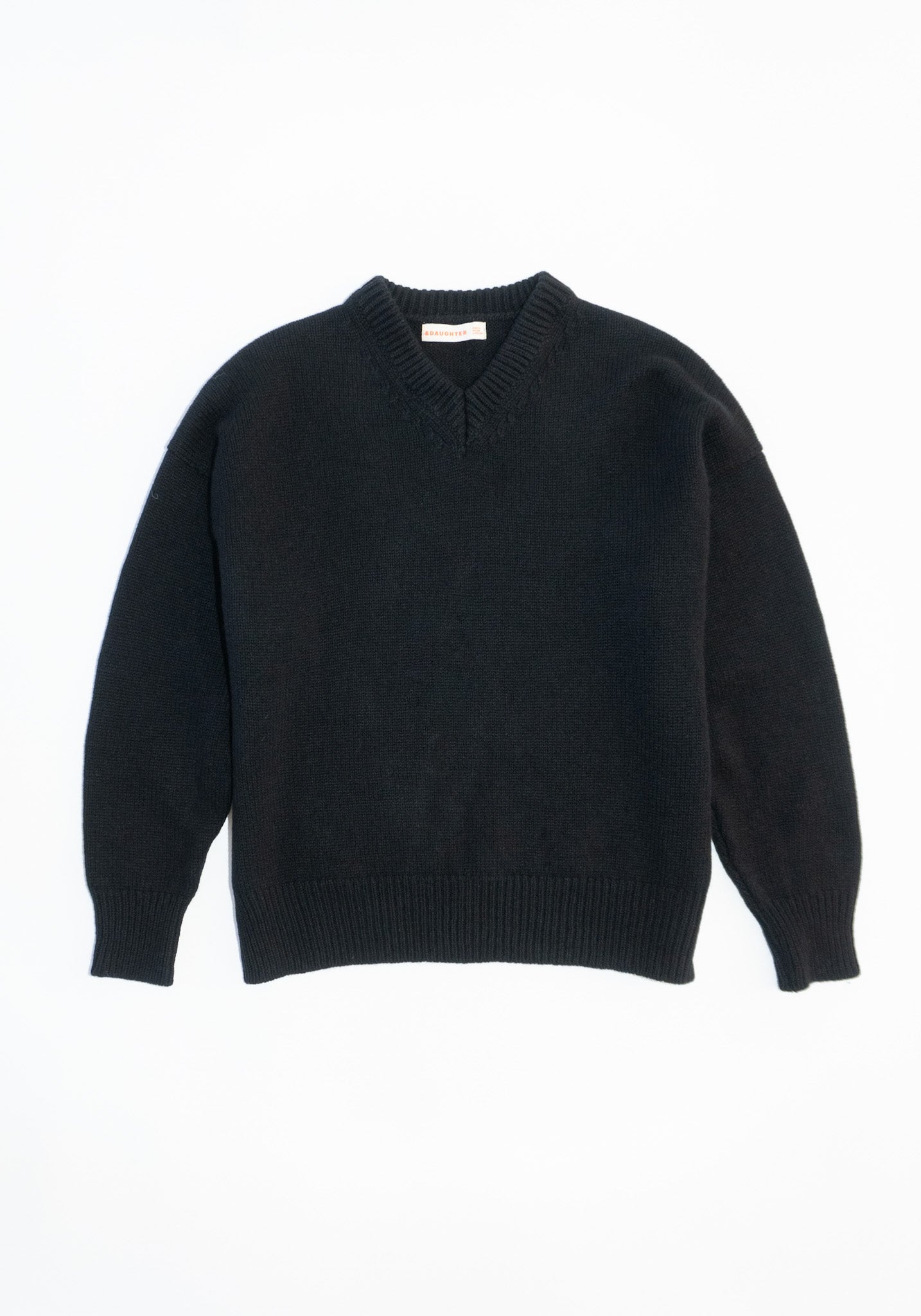 Balla Slouch V Neck Sweater in Black