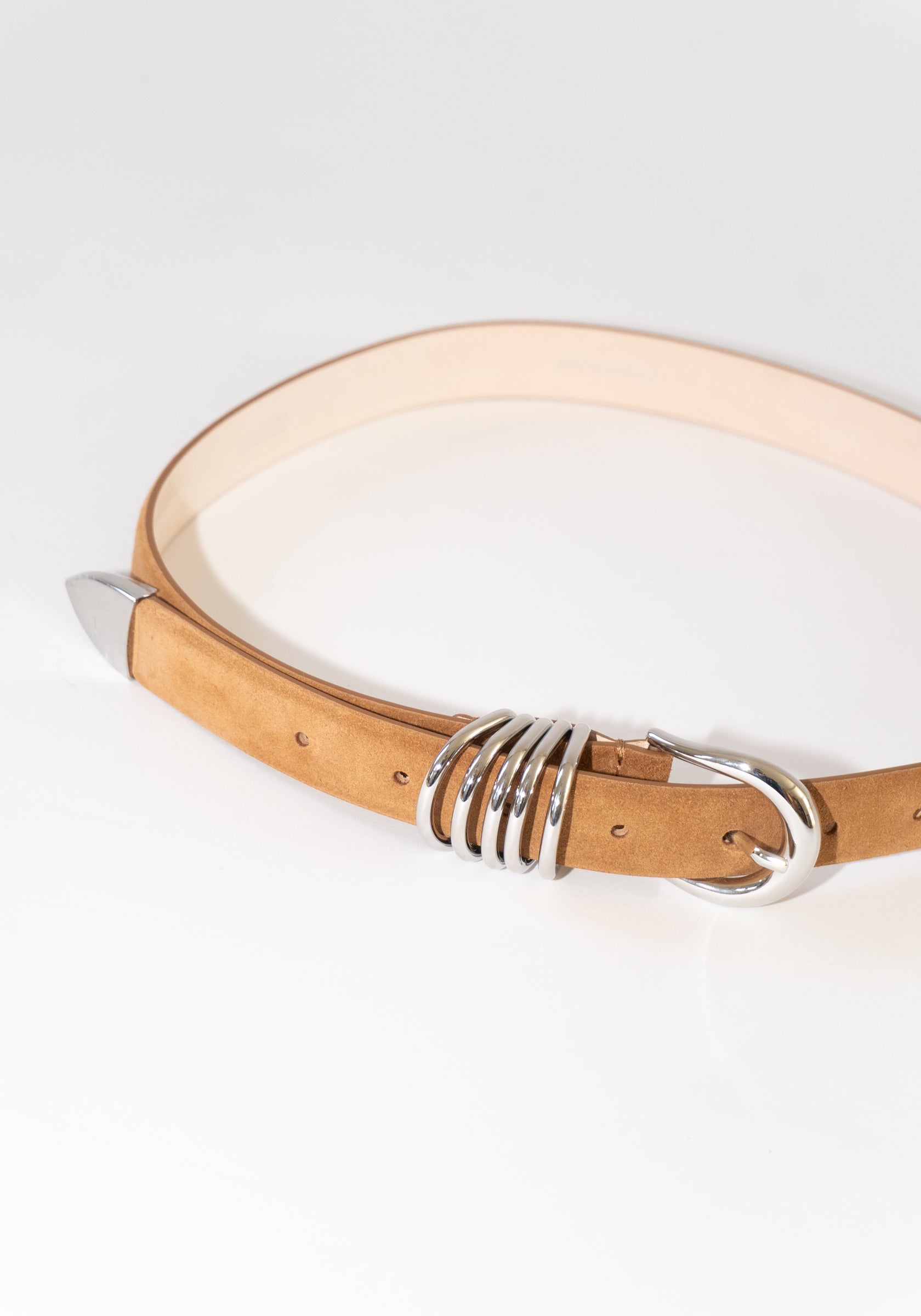 Hollyhock Suede Belt in Caramel