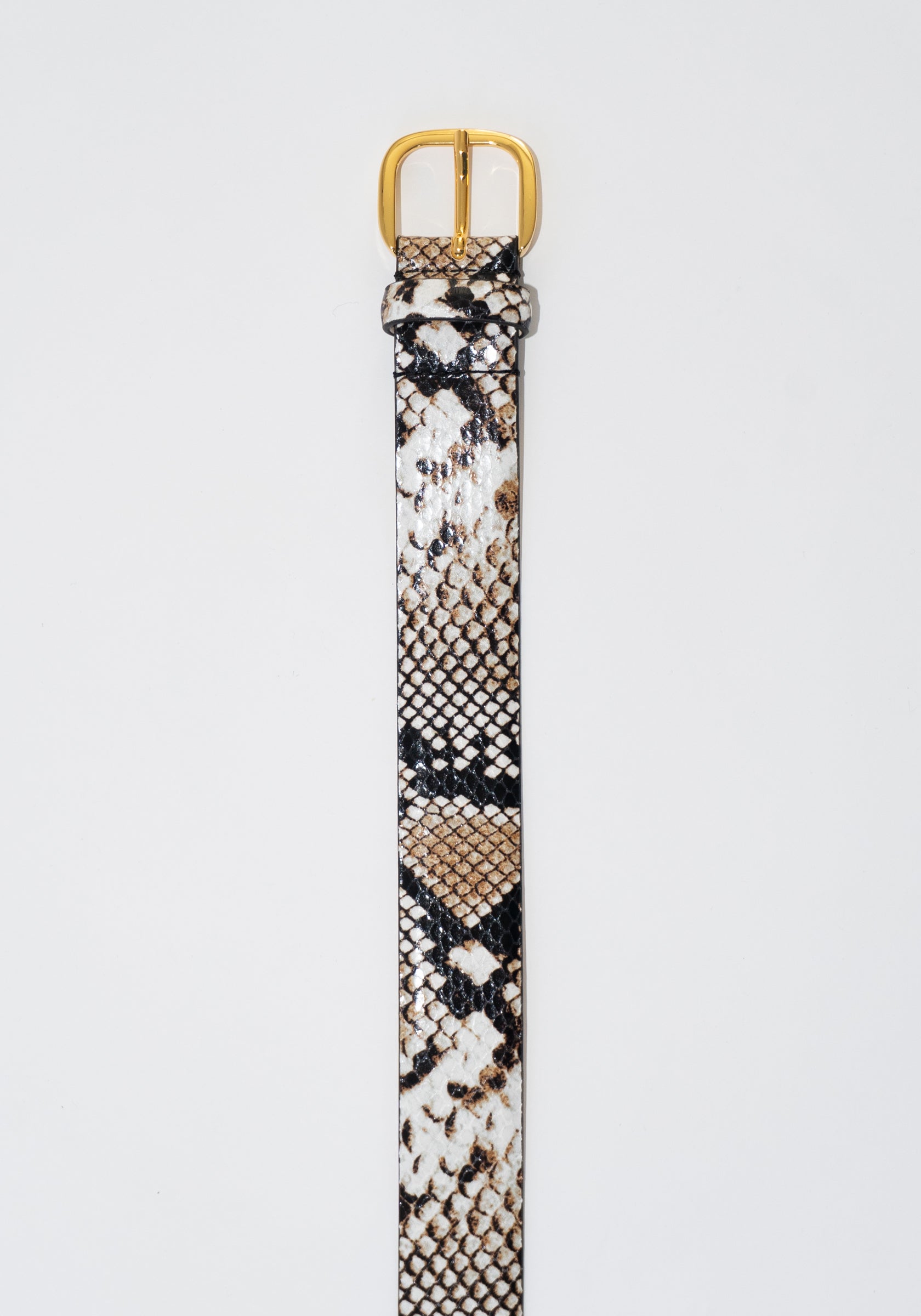 Jeanne Leather Belt in Desert Python