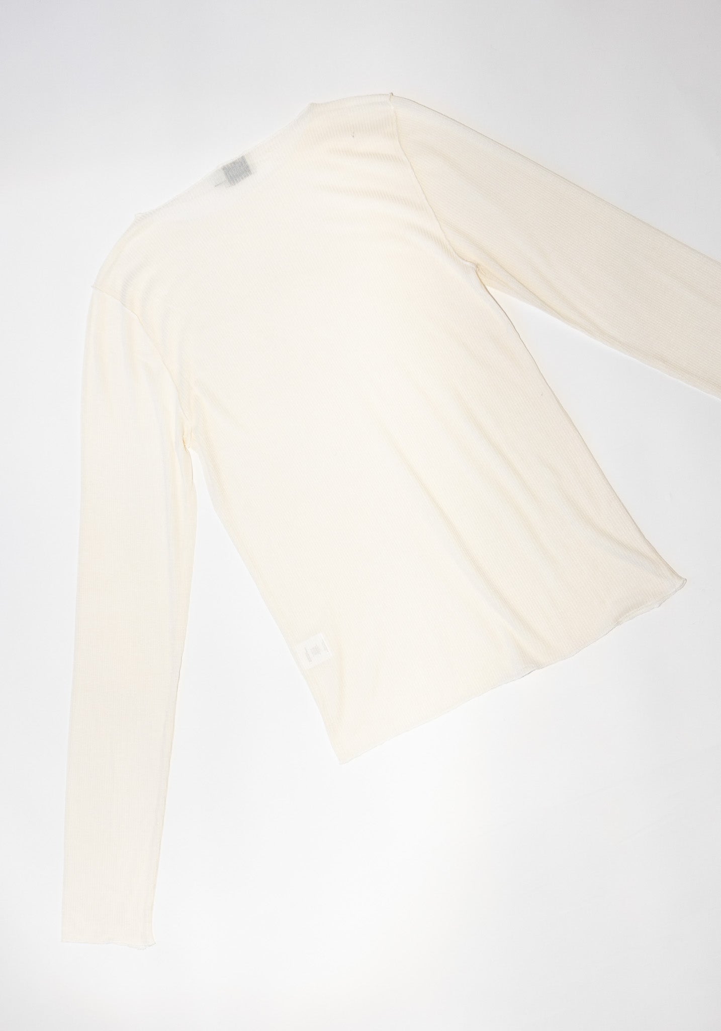 Deiji Studios Knit Long Sleeve Top in Off White