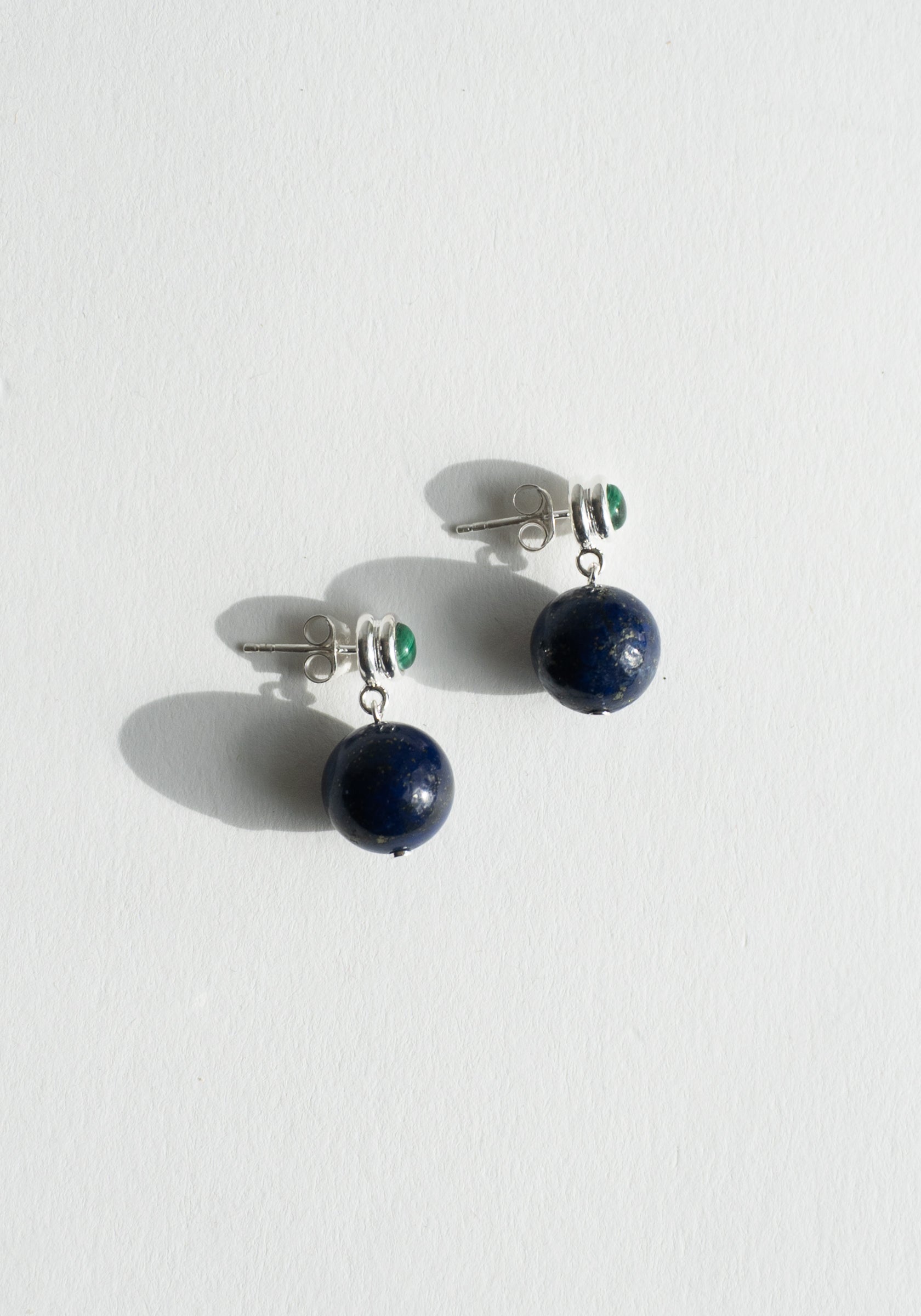 La Chapelle Earrings with Lapis and Malachite