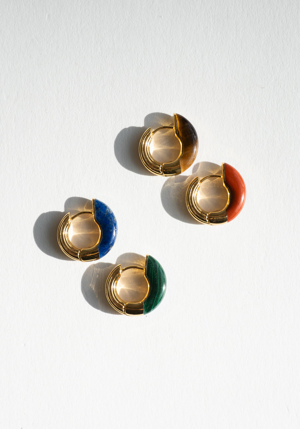 Locus Solus Earrings with Lapis and Malachite