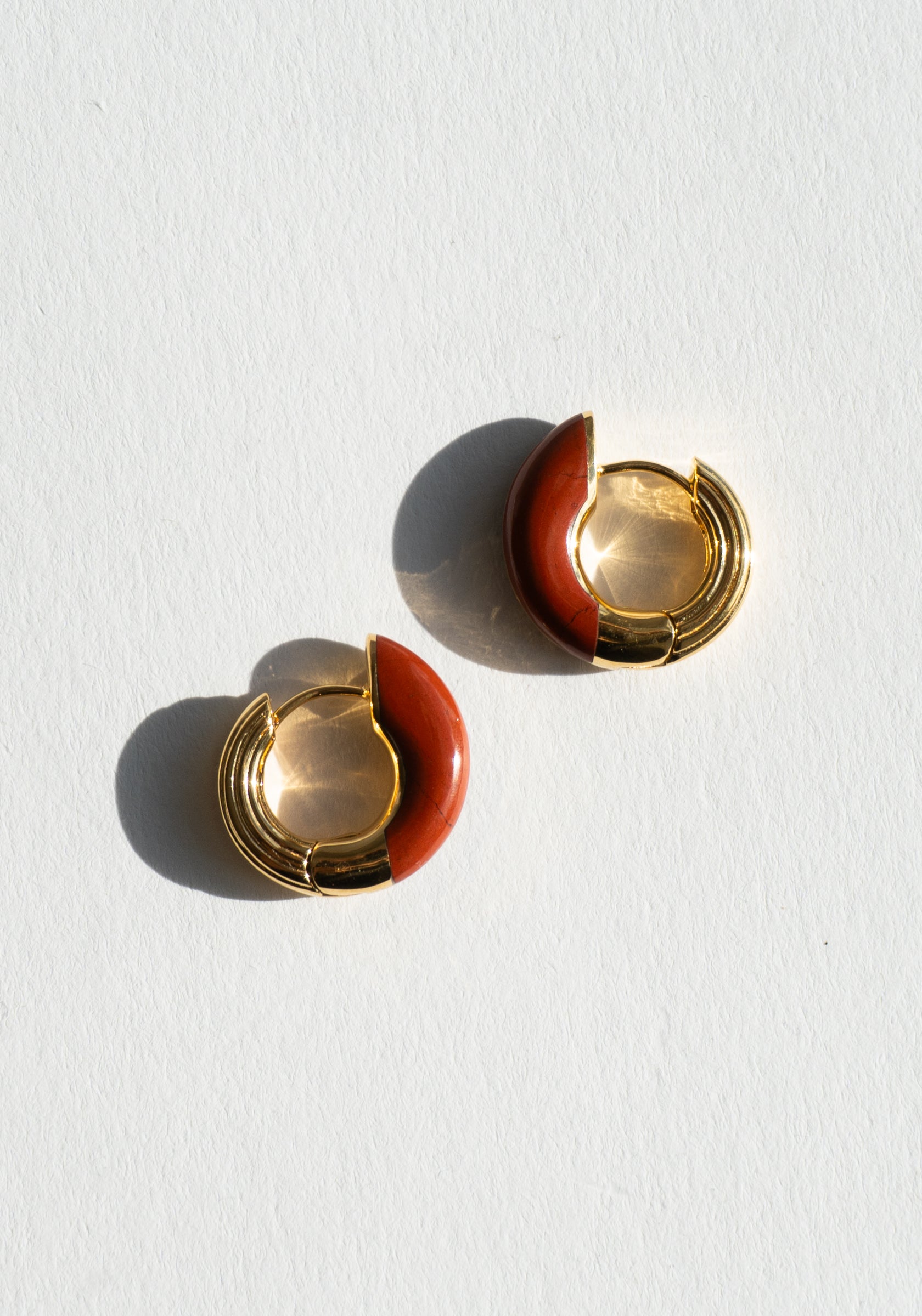 Locus Solus Earrings with Jasper and Tiger's Eye