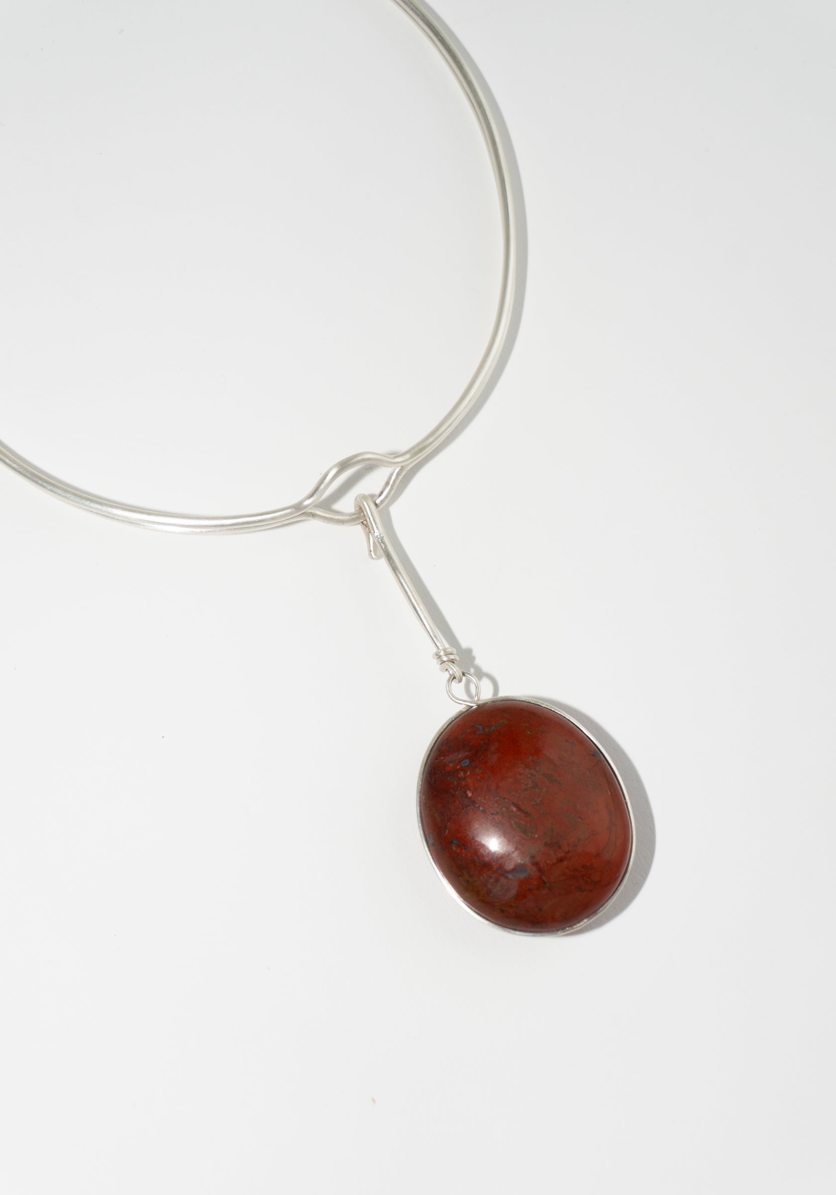 Red Jasper Pendant Keeper Collar