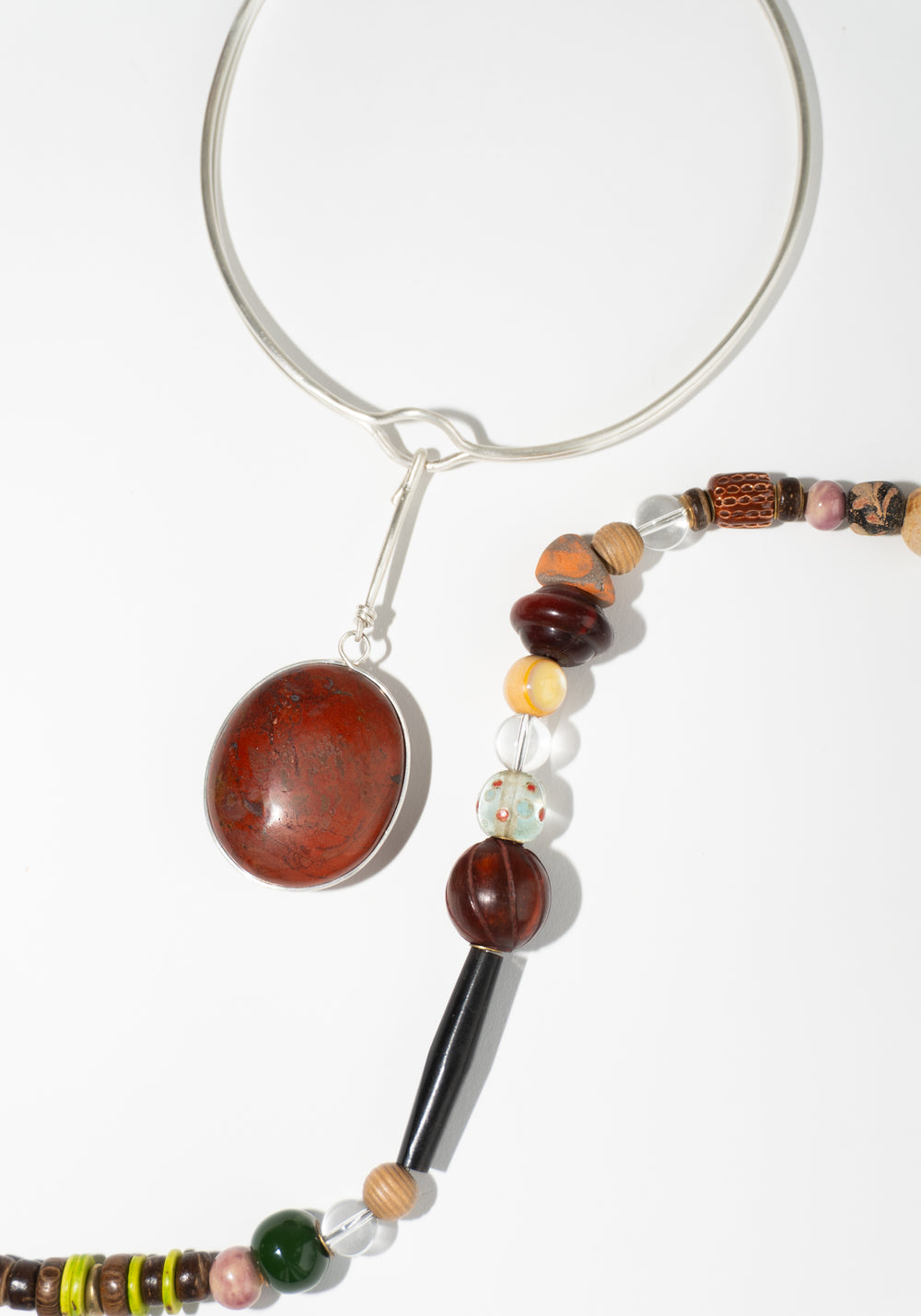 Red Jasper Pendant Keeper Collar