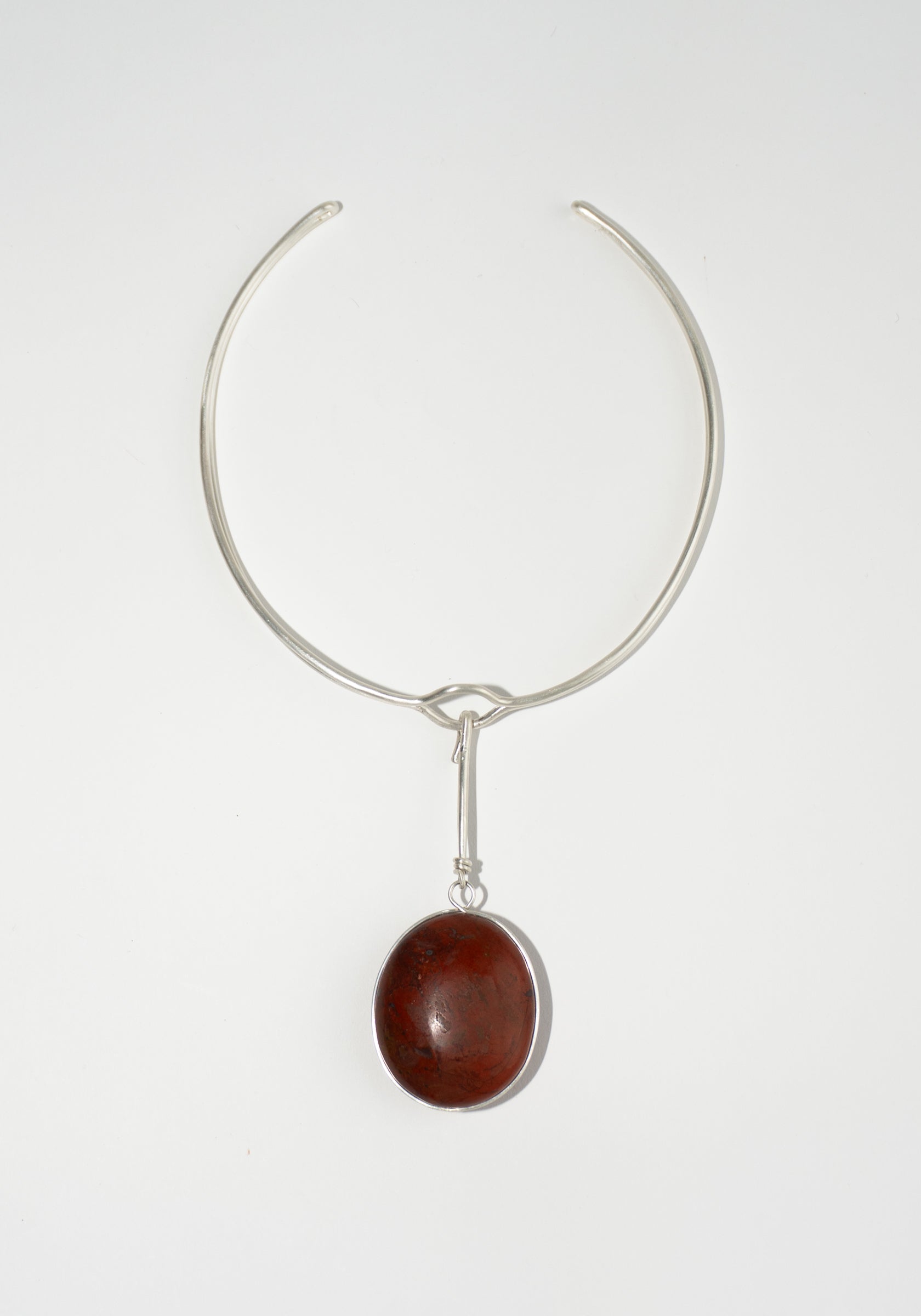 Red Jasper Pendant Keeper Collar