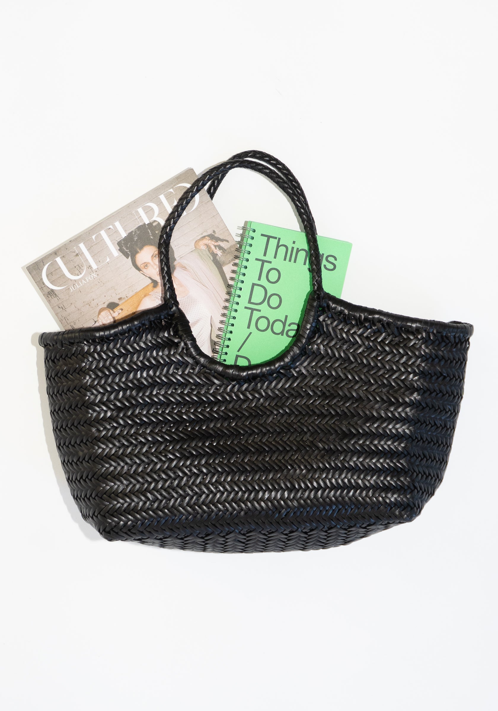 Nantucket Basket Bag in Black