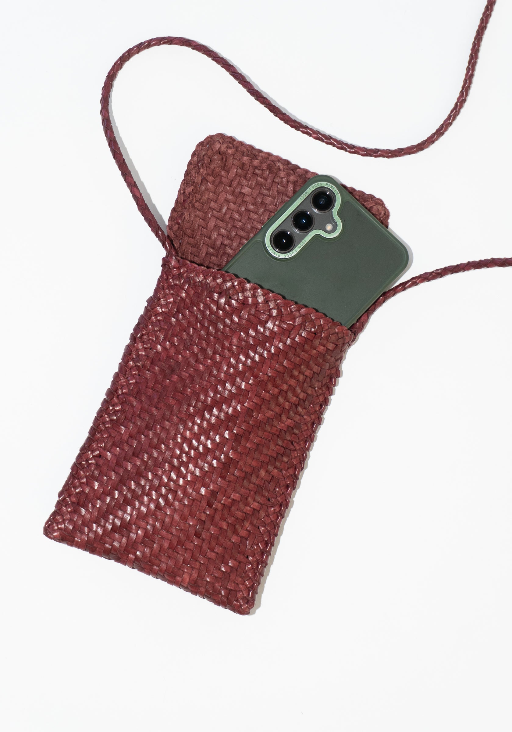 Phone Crossbody in Bordo
