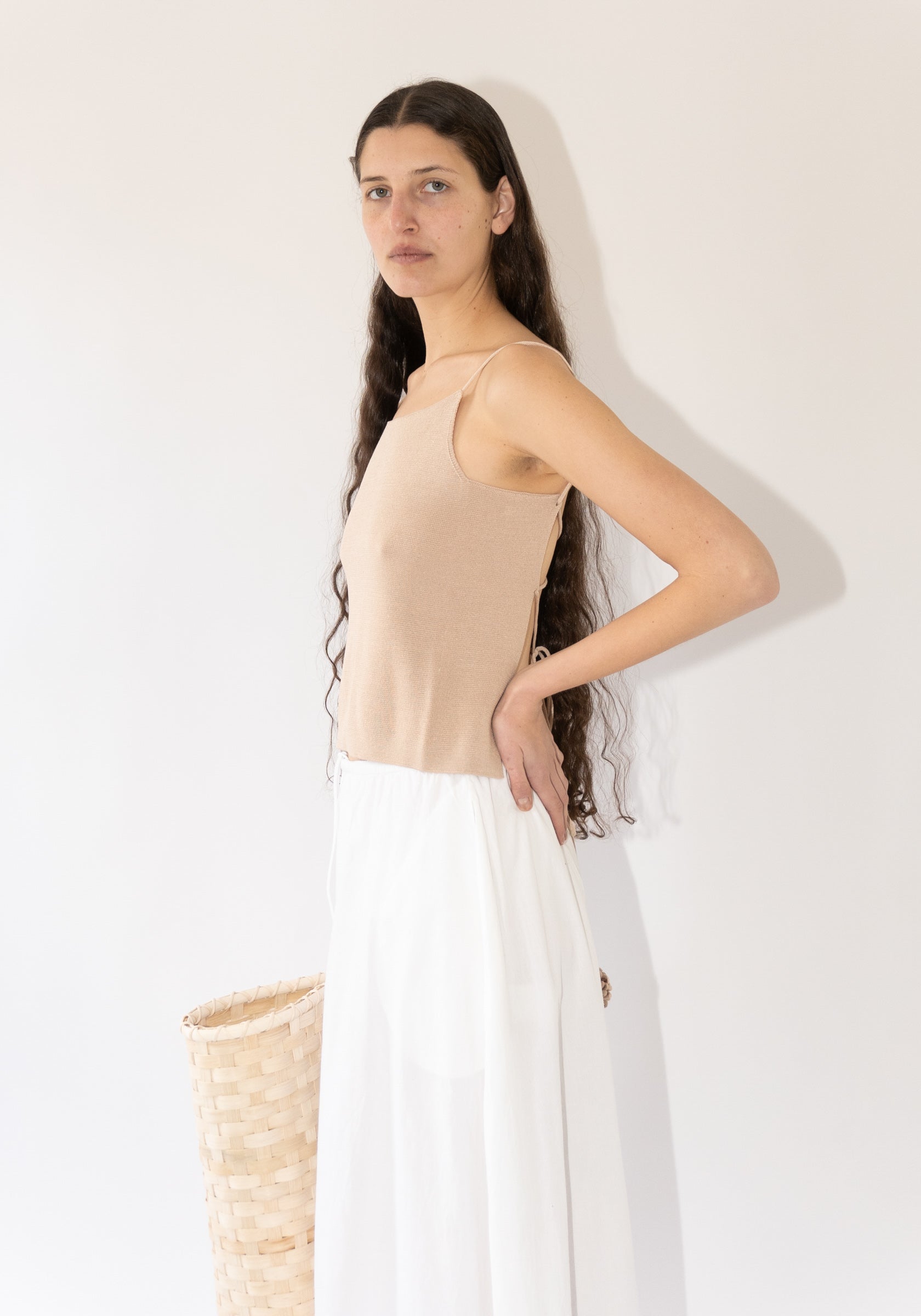 Gillian Backless Top in Nomad