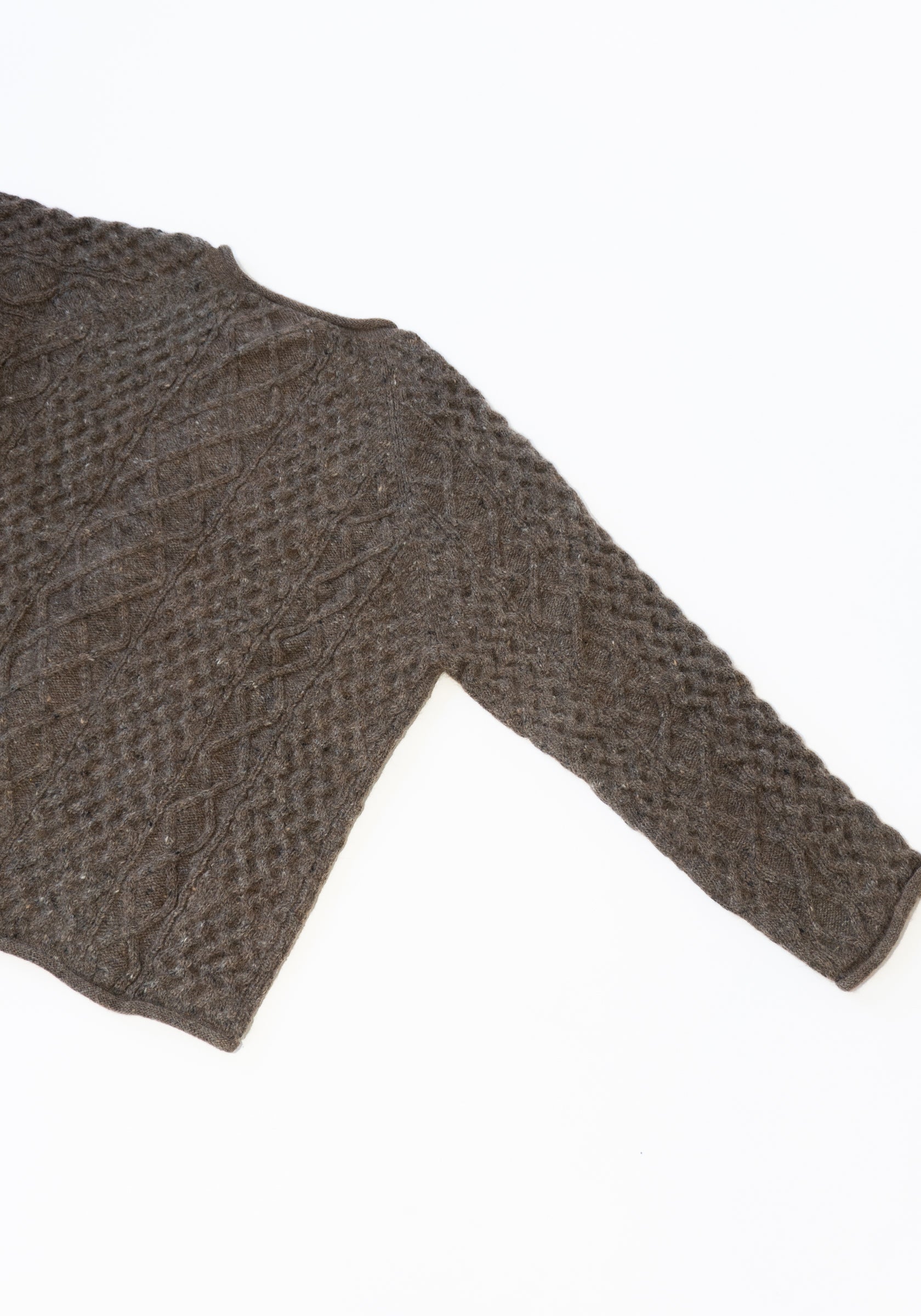 Gardeners Cable Cardigan in Mushroom