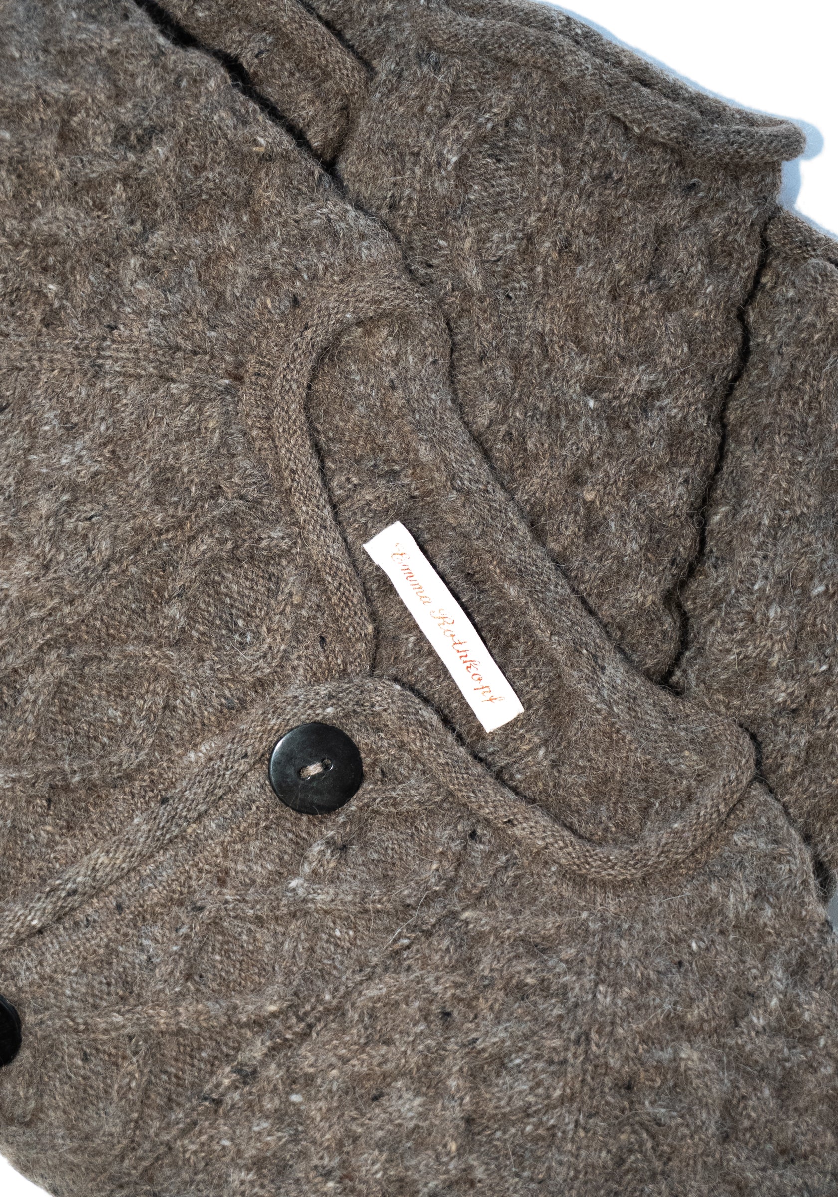 Gardeners Cable Cardigan in Mushroom