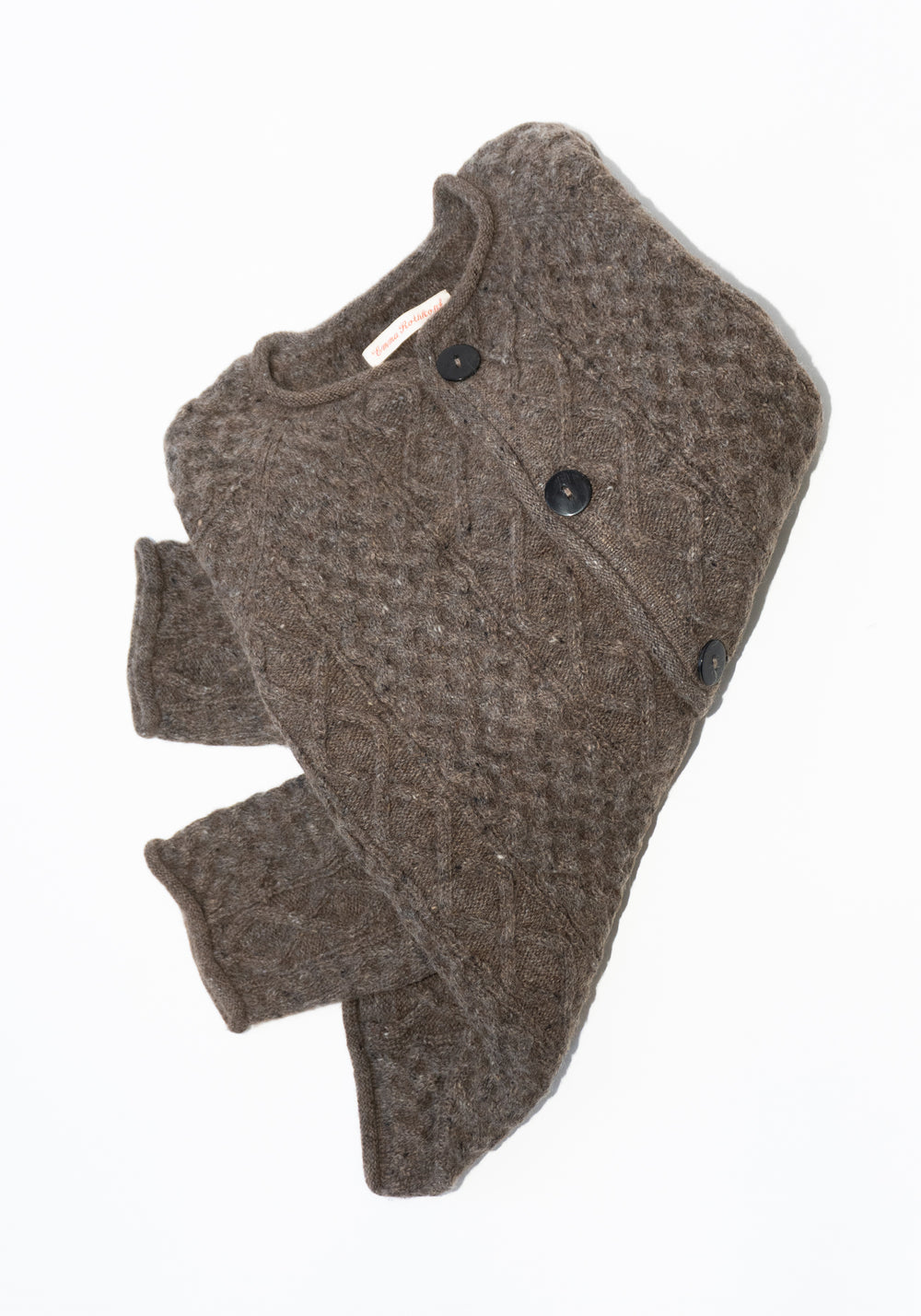 Gardeners Cable Cardigan in Mushroom