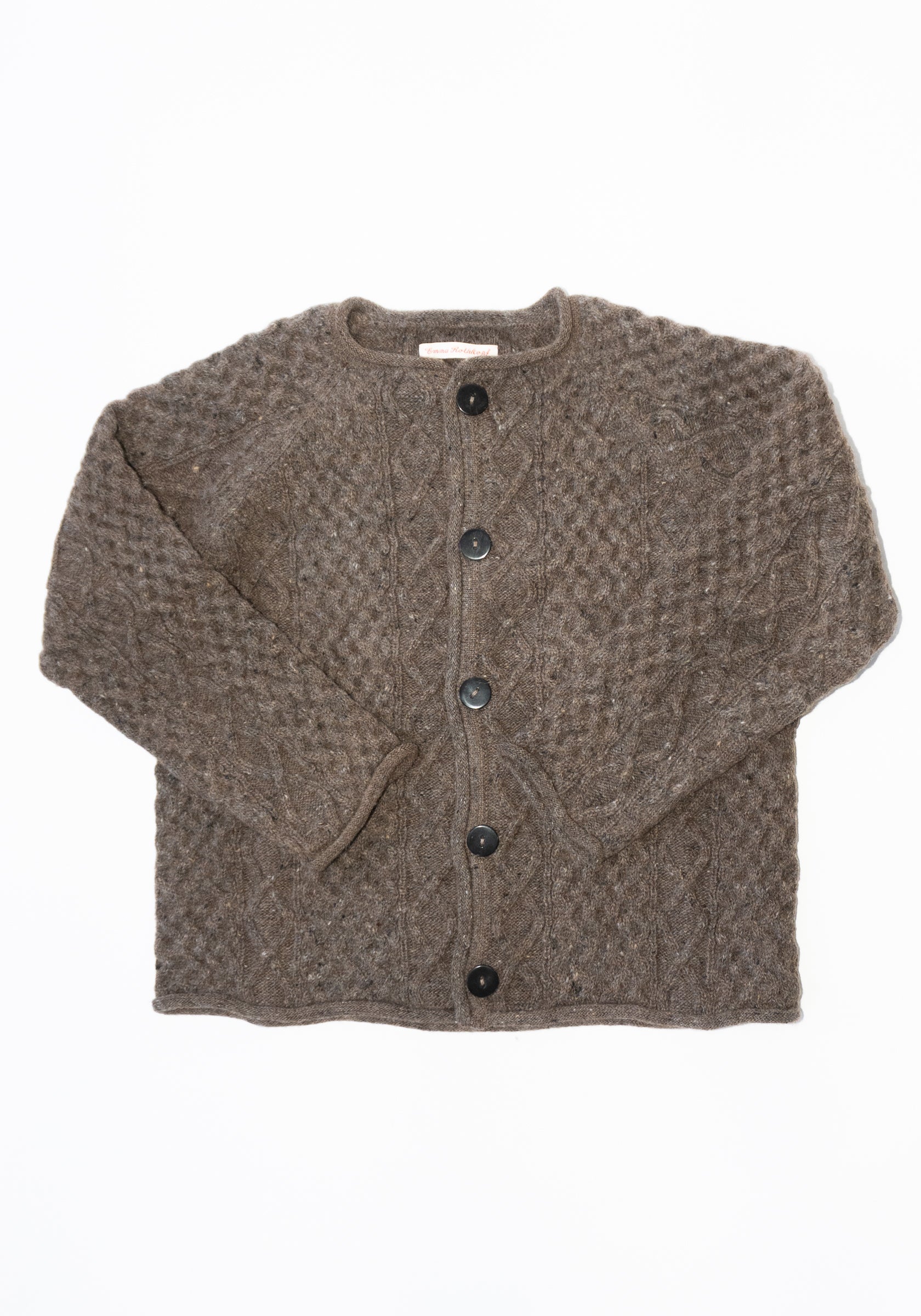 Gardeners Cable Cardigan in Mushroom