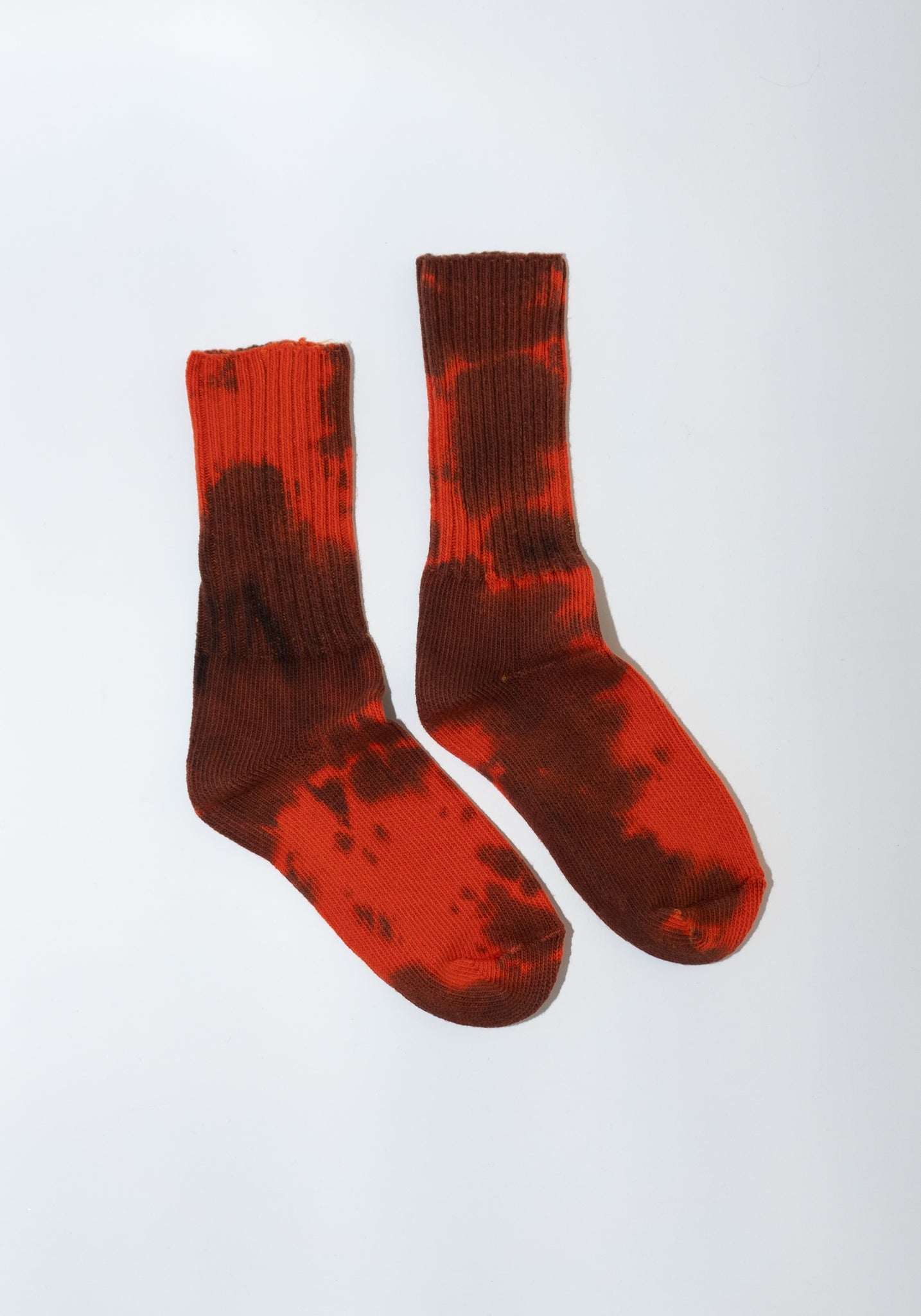 Tie Dye Socks in Orange and Black