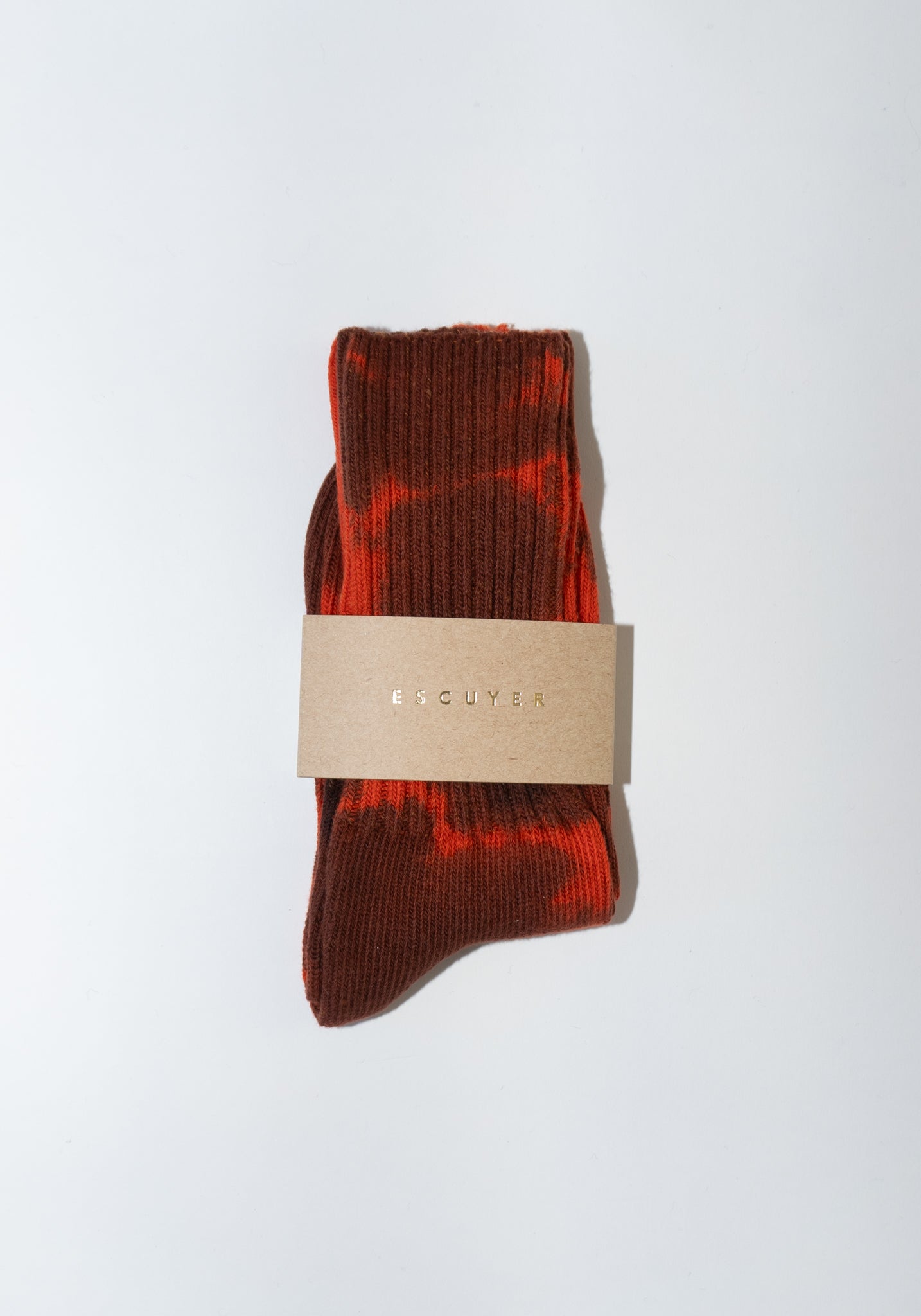 Tie Dye Socks in Orange and Black