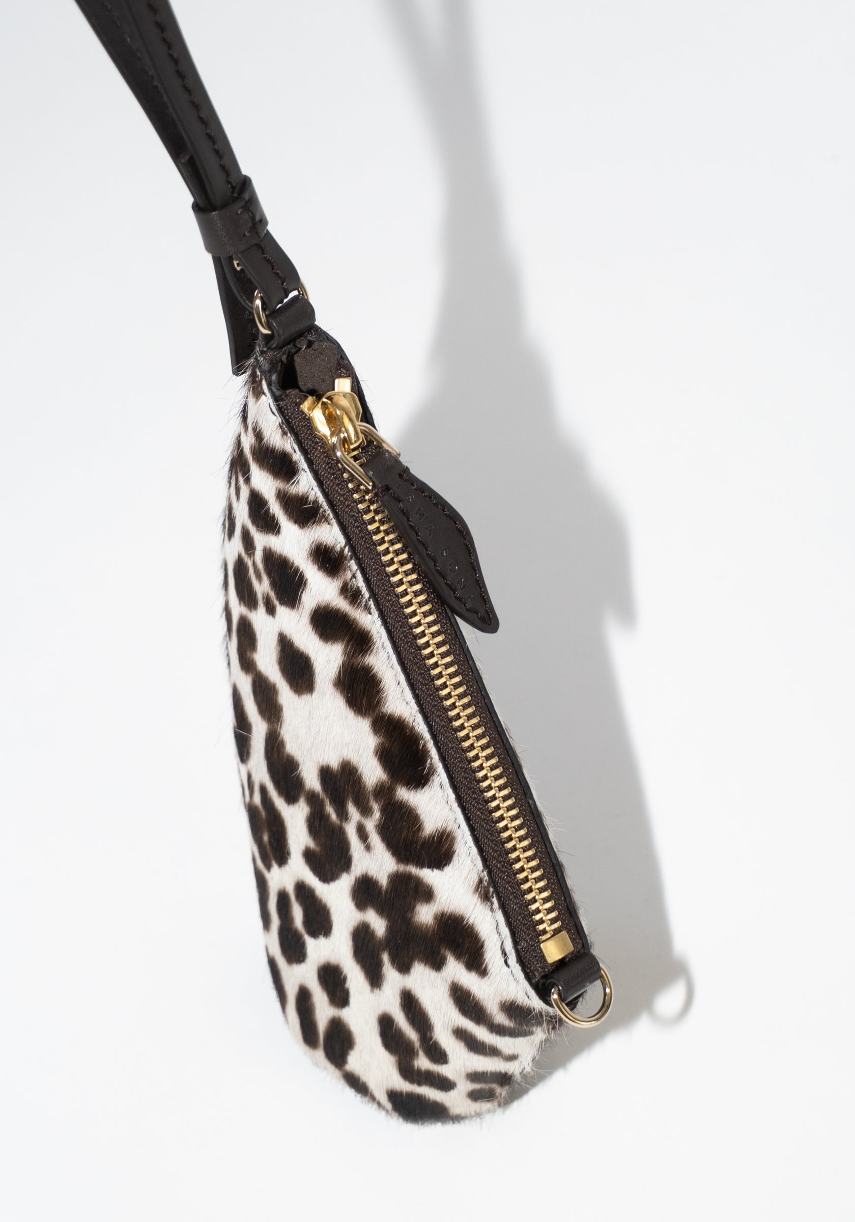 The Mini Slope Bag in Snow Leopard Pony Hair