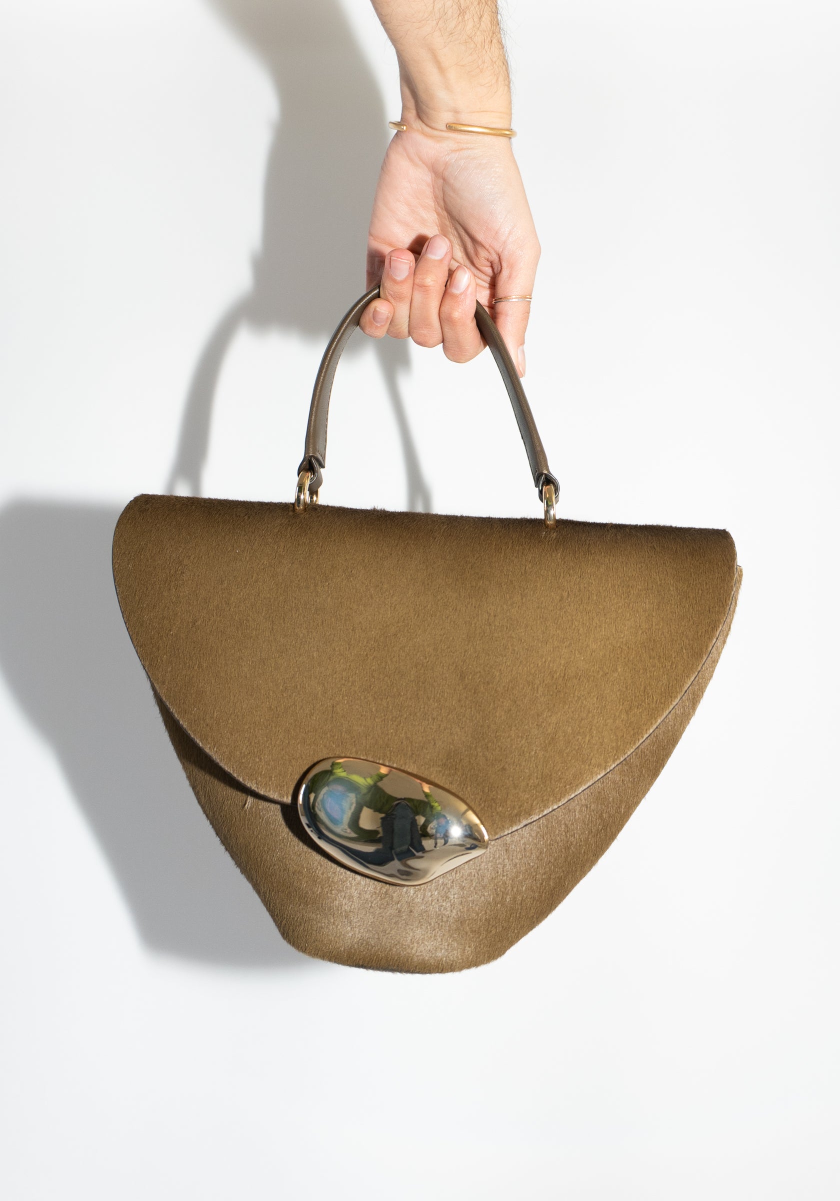 The Orb Bag in Dark Olive