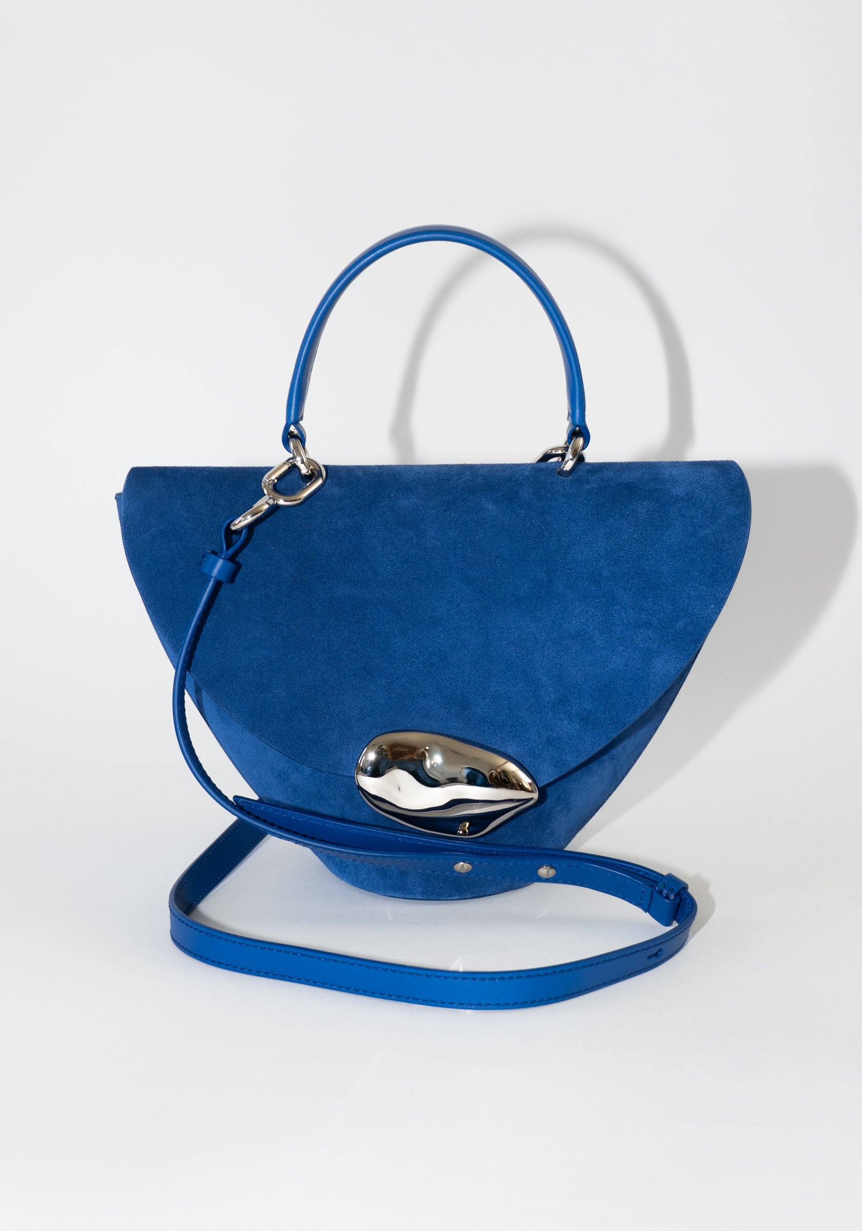 The Orb Bag in Ultramarine Suede