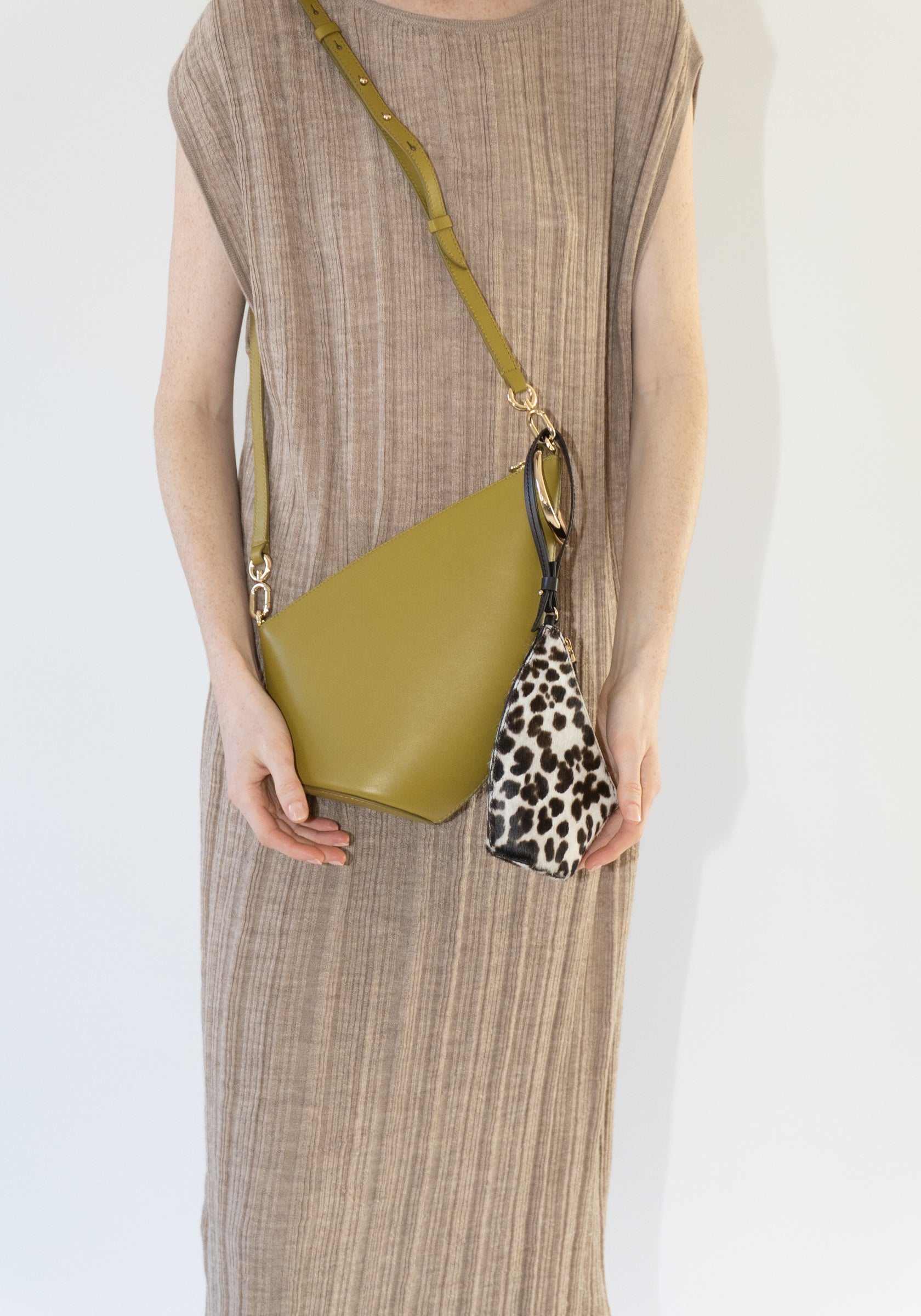Esha Soni The Slope Bag in Olive French Calf
