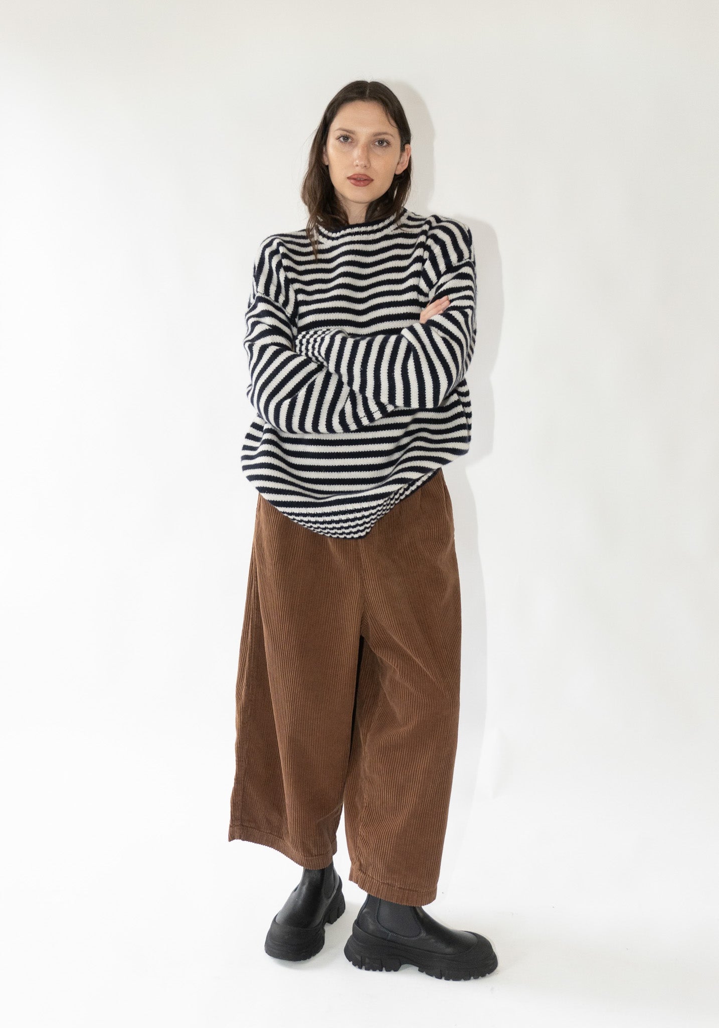 Cashmere Lovely no.383 Sweater in Breton Stripes