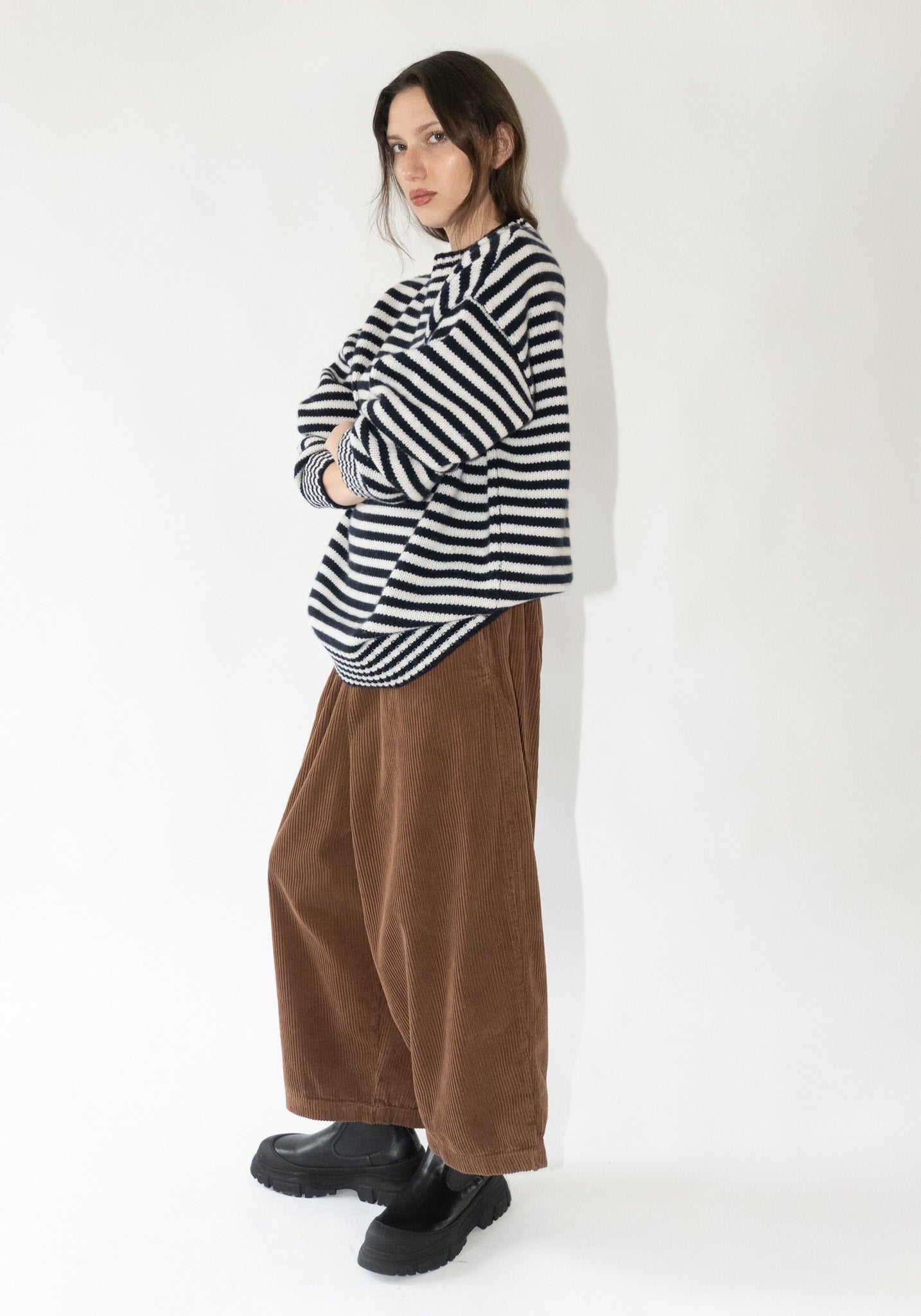 Cashmere Lovely no.383 Sweater in Breton Stripes