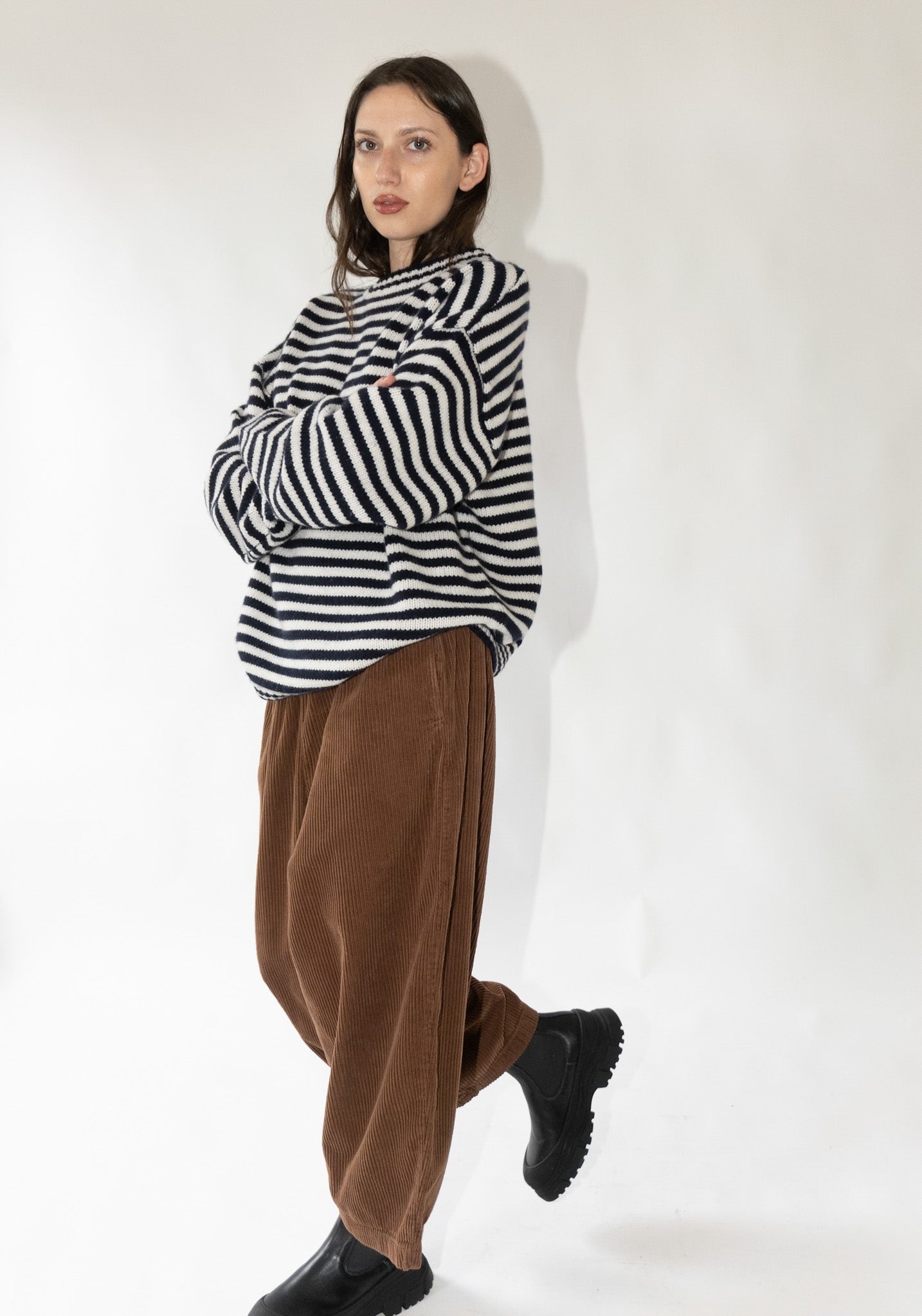 Cashmere Lovely no.383 Sweater in Breton Stripes