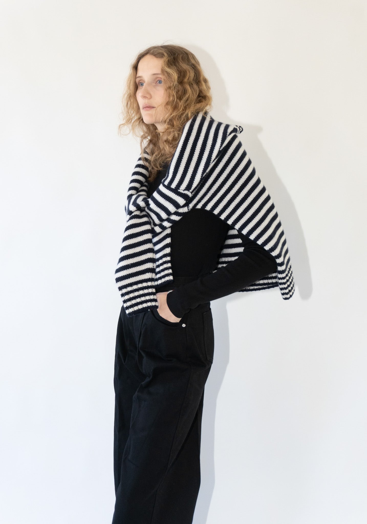 Cashmere Lovely no.383 Sweater in Breton Stripes