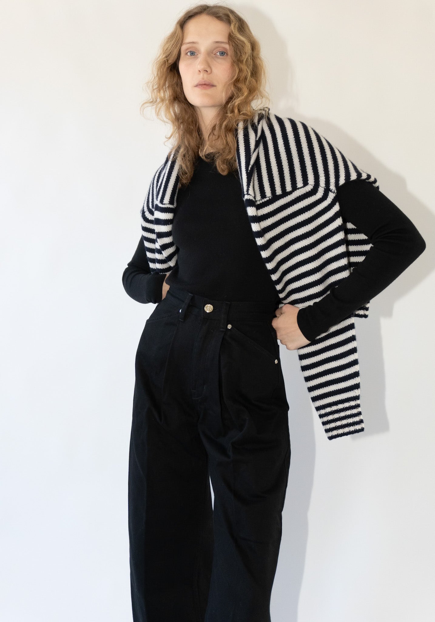 Cashmere Lovely no.383 Sweater in Breton Stripes