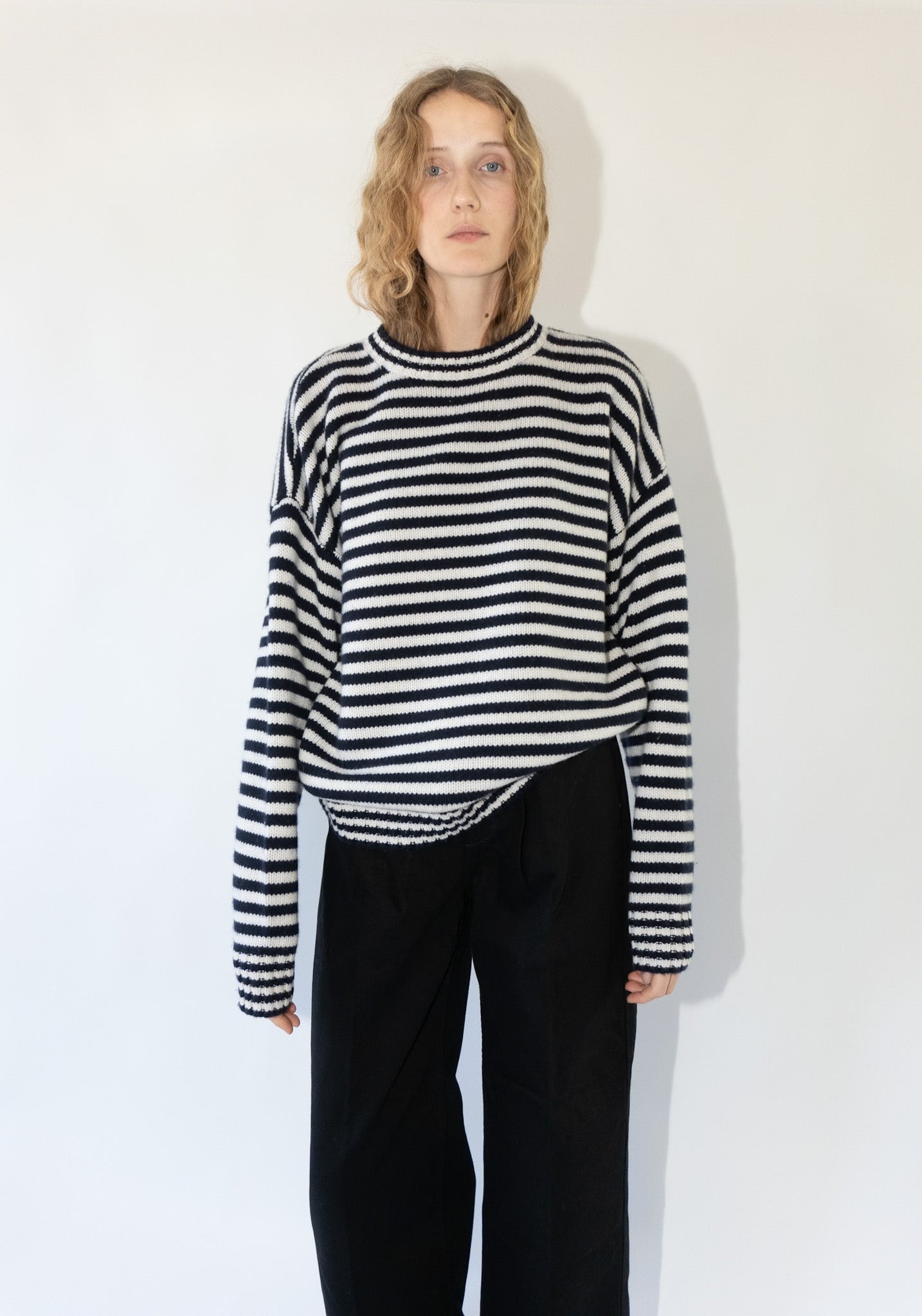 Cashmere Lovely no.383 Sweater in Breton Stripes