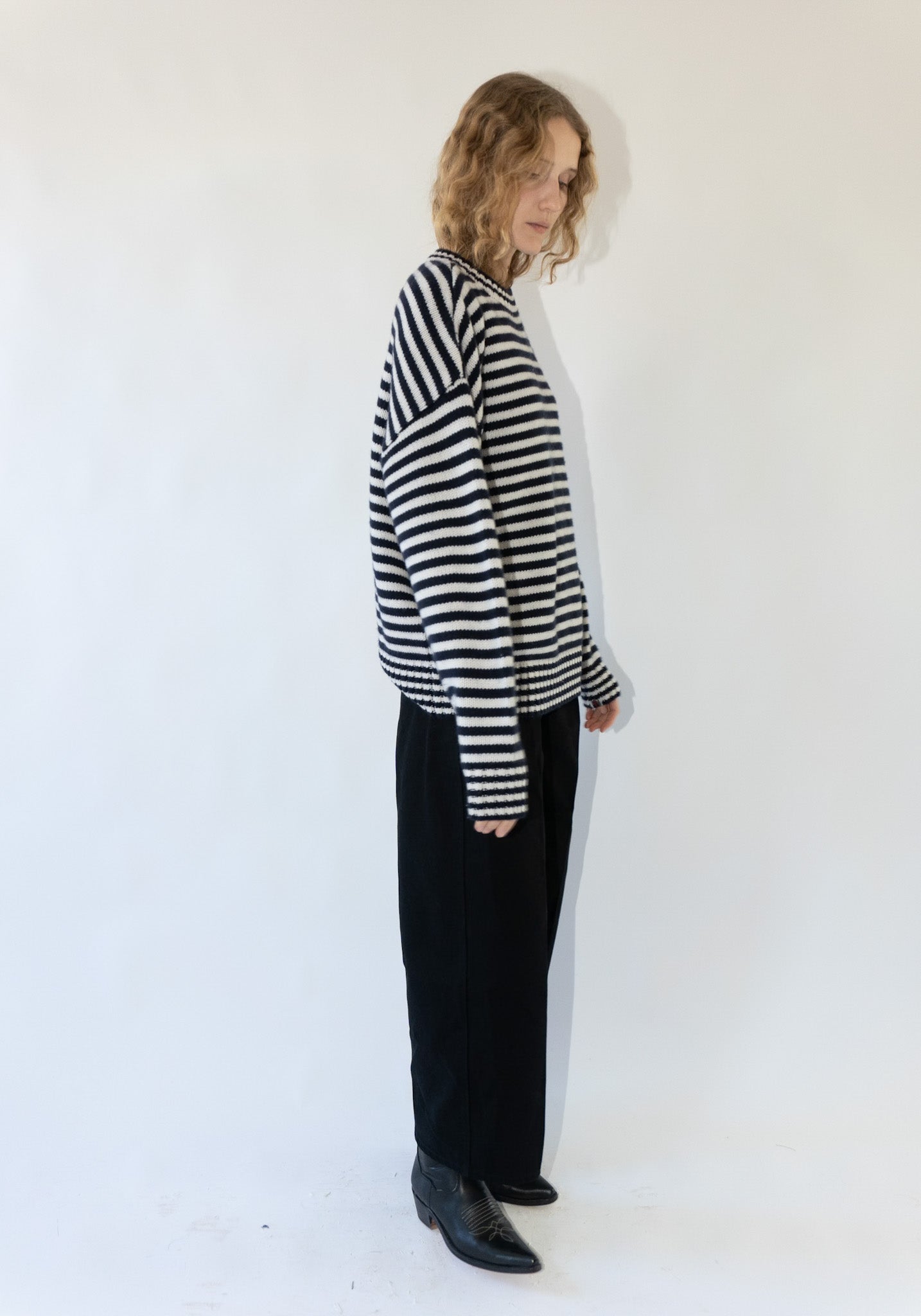 Cashmere Lovely no.383 Sweater in Breton Stripes