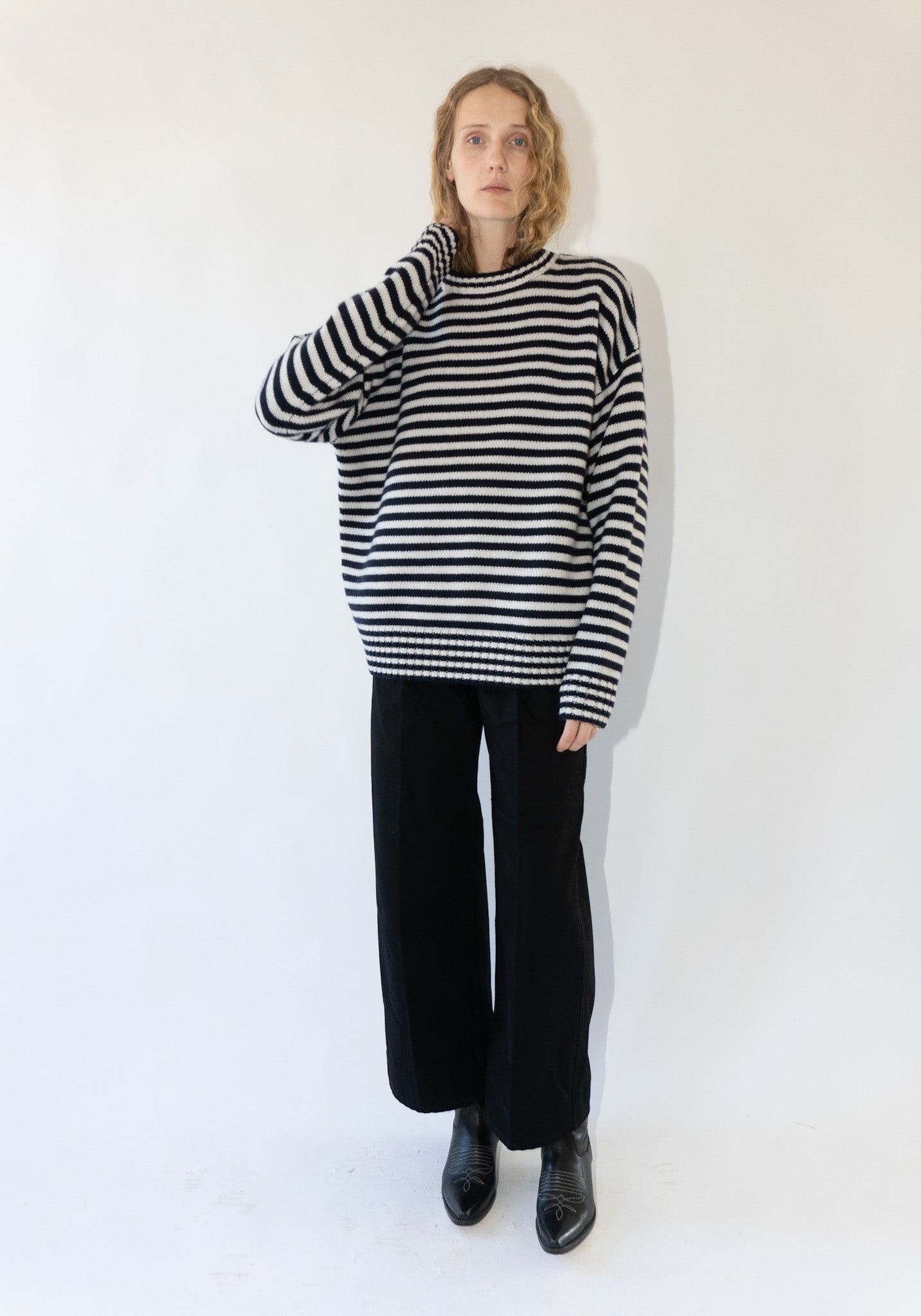 Cashmere Lovely no.383 Sweater in Breton Stripes