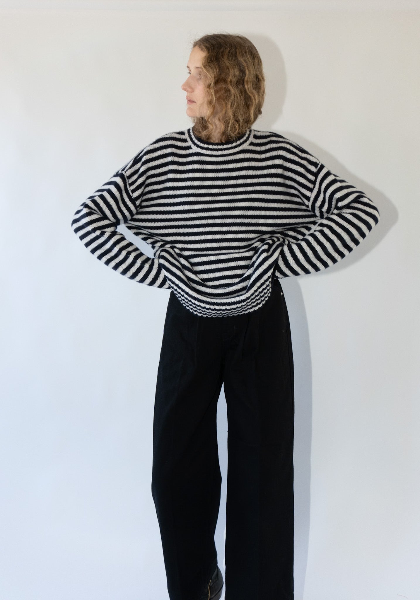 Cashmere Lovely no.383 Sweater in Breton Stripes