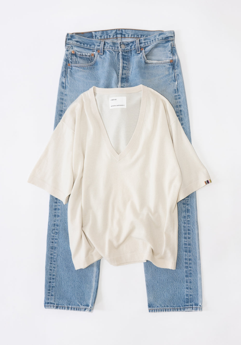 Extreme Cashmere Indi Sweater in Bone