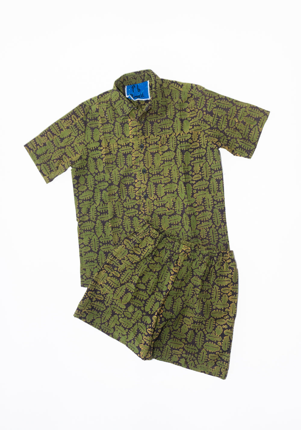 Fahari Bazaar Leaf Print Sudi Short Set