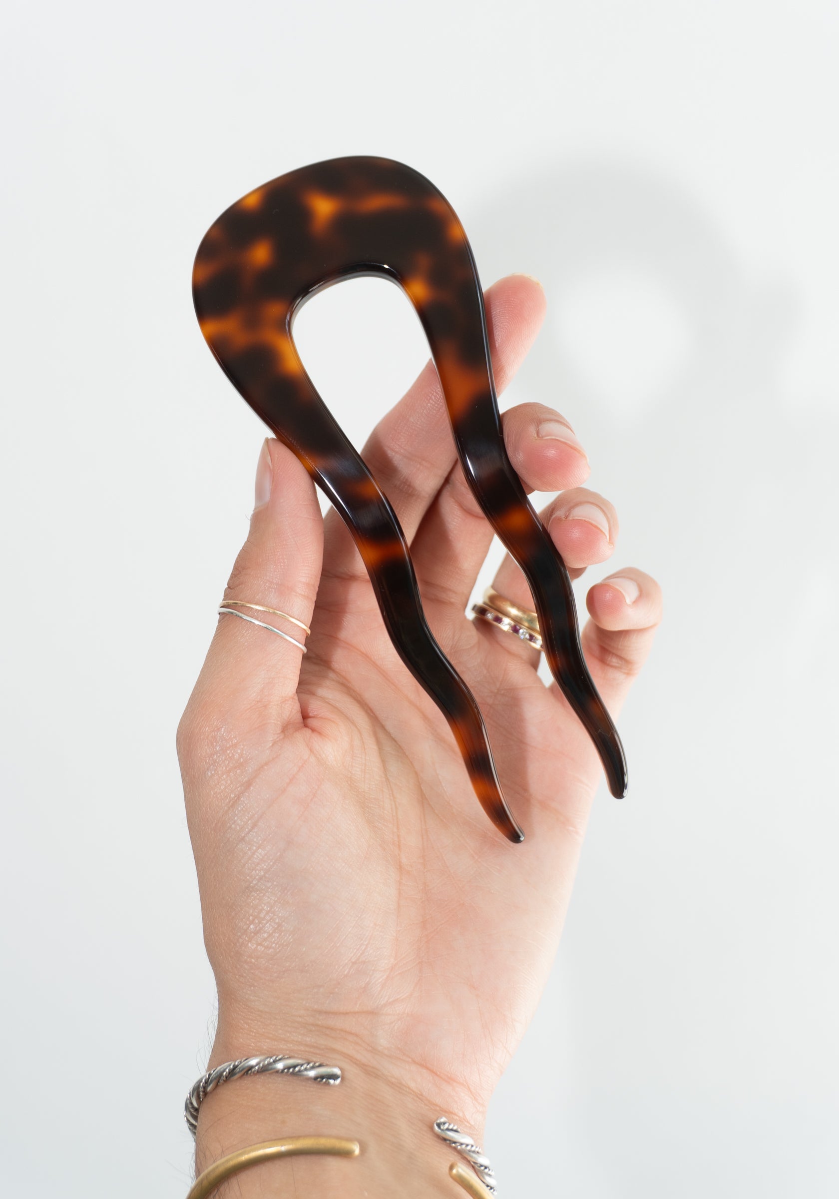 Ficcare Large Chignon Hairstick Dark Tortoise