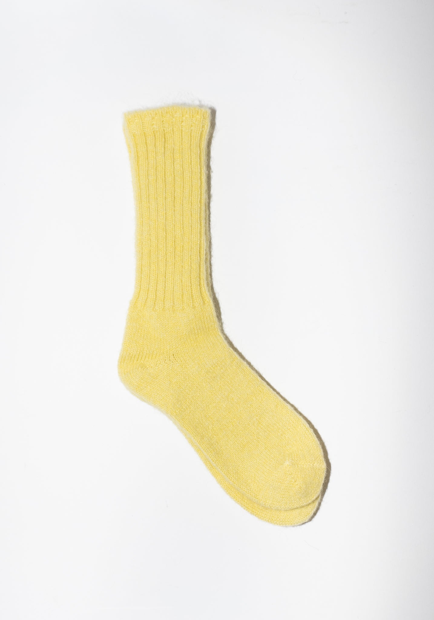 Fog Linen Mohair Socks in Yellow