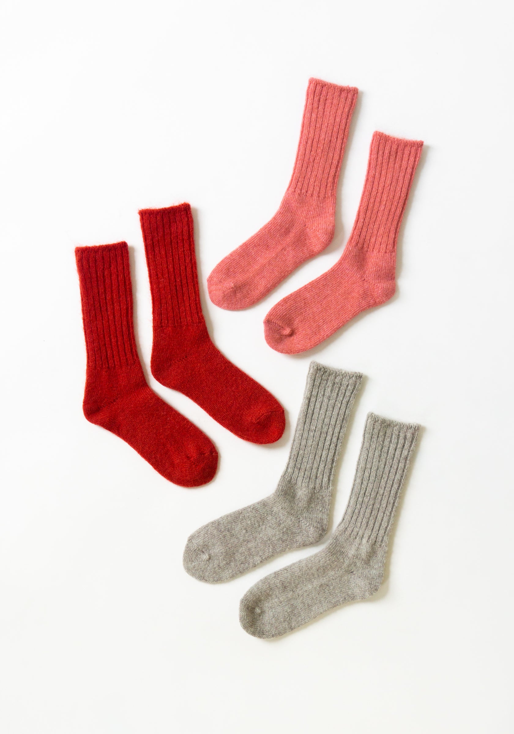 Fog Linen Mohair Socks in Mocha
