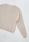 Francie Pebble Knit Sweater in Creme