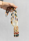 Agate Beaded Tassel Necklace