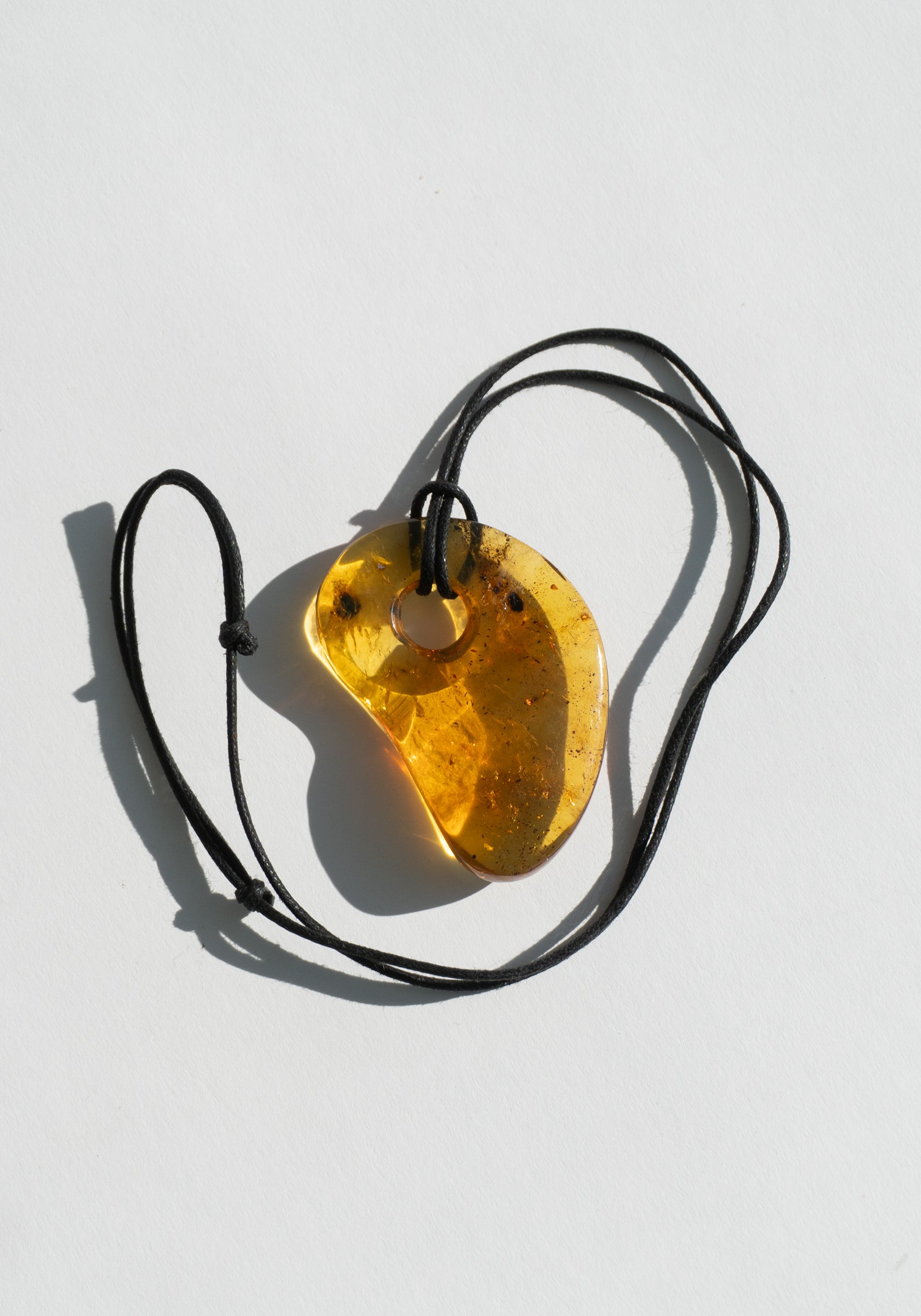 Organic Amber Pendant Necklaces