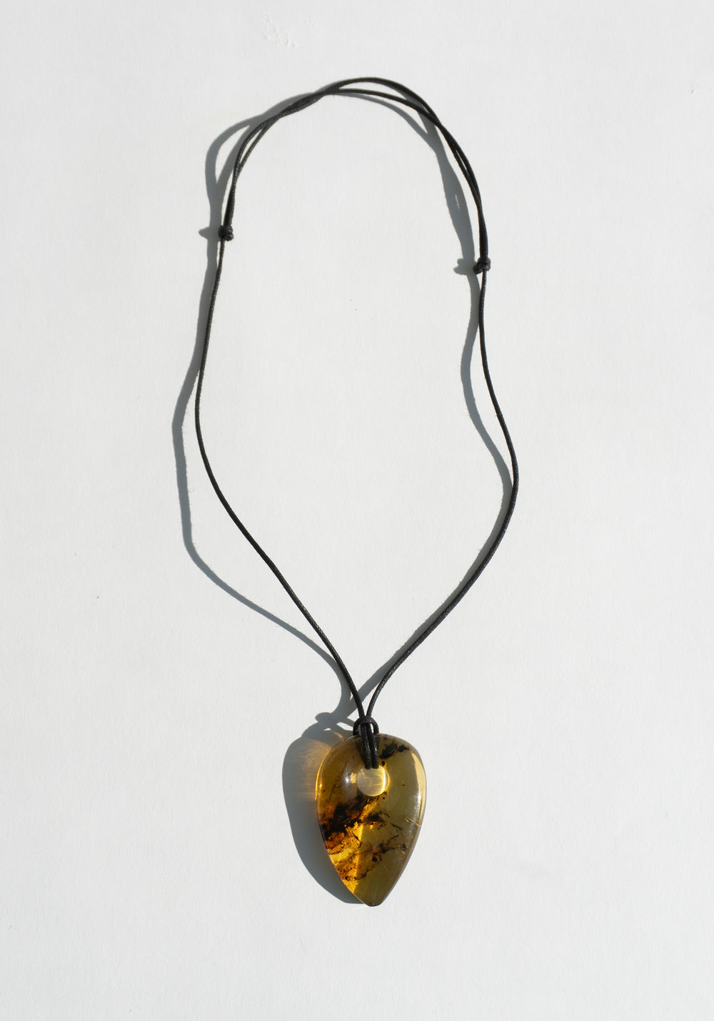 Organic Amber Pendant Necklaces