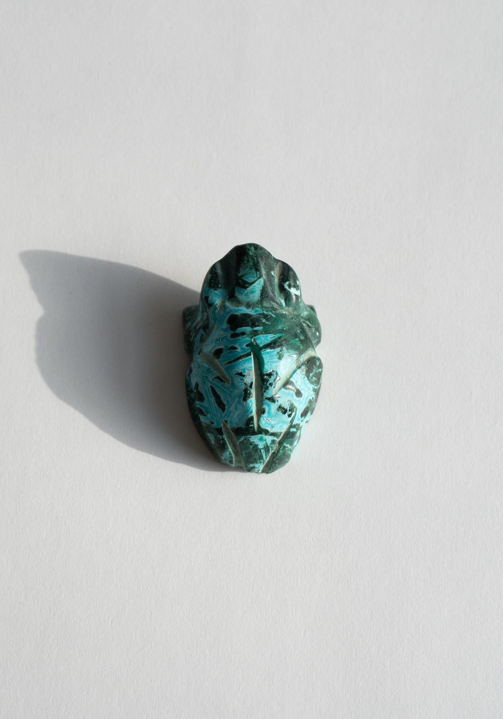 Hand Carved Chrysocolla Frog