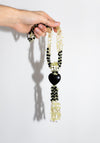 Citrine Onyx Beaded Tassel Necklace