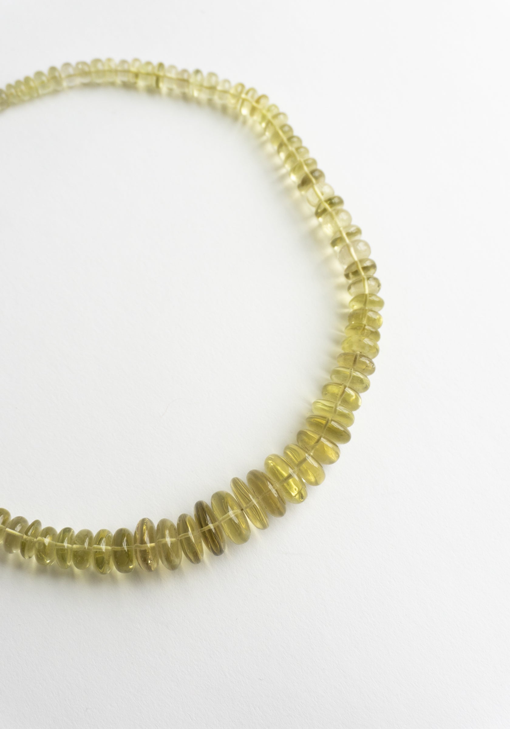 Polished Citrine Beaded Necklace