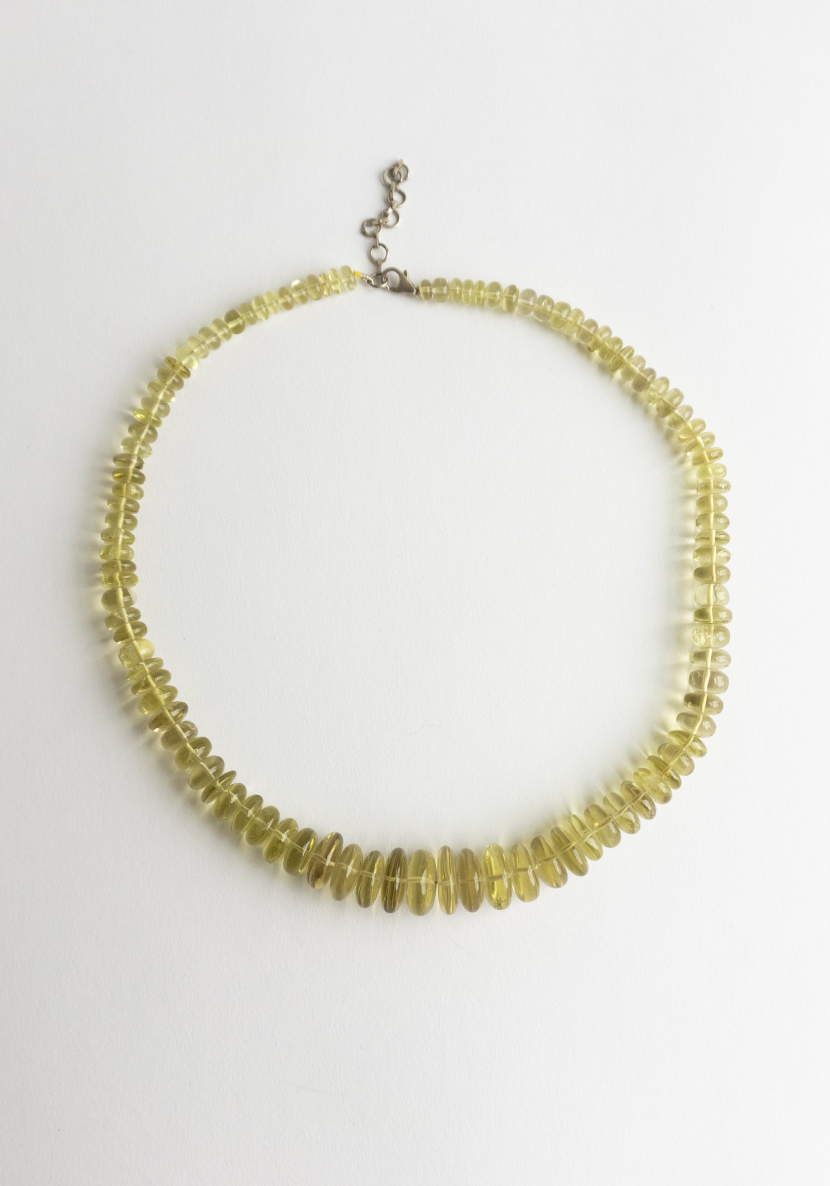 Polished Citrine Beaded Necklace