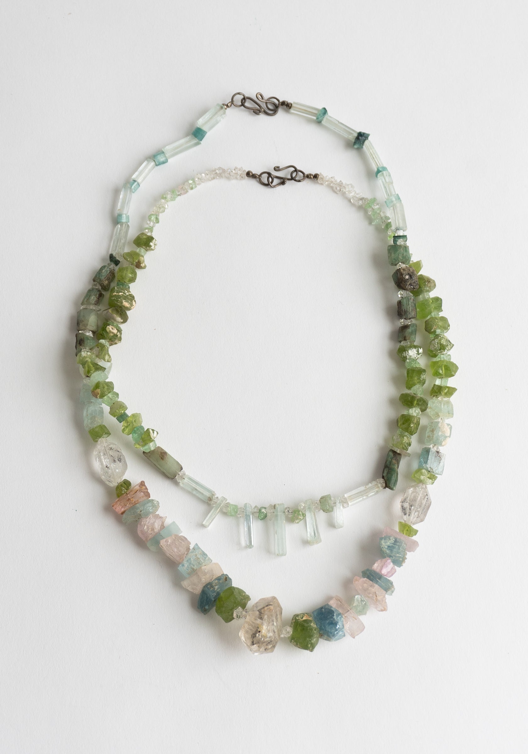 Rose Quartz & Prasiolite Beaded Necklace